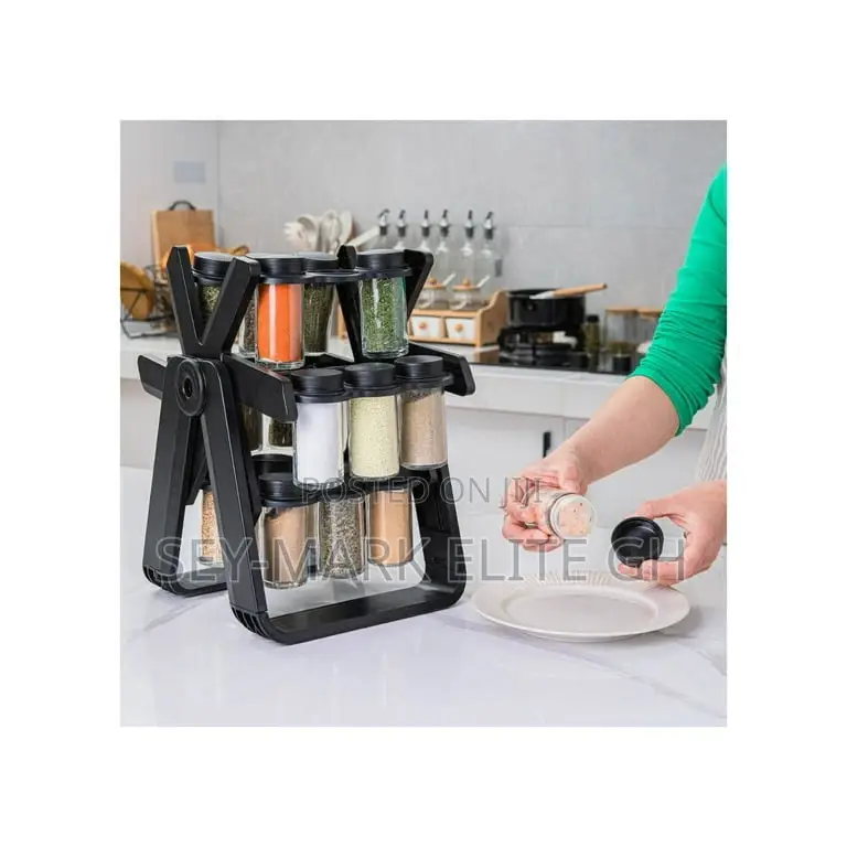 18pcs Jar Rotating Spice Rack