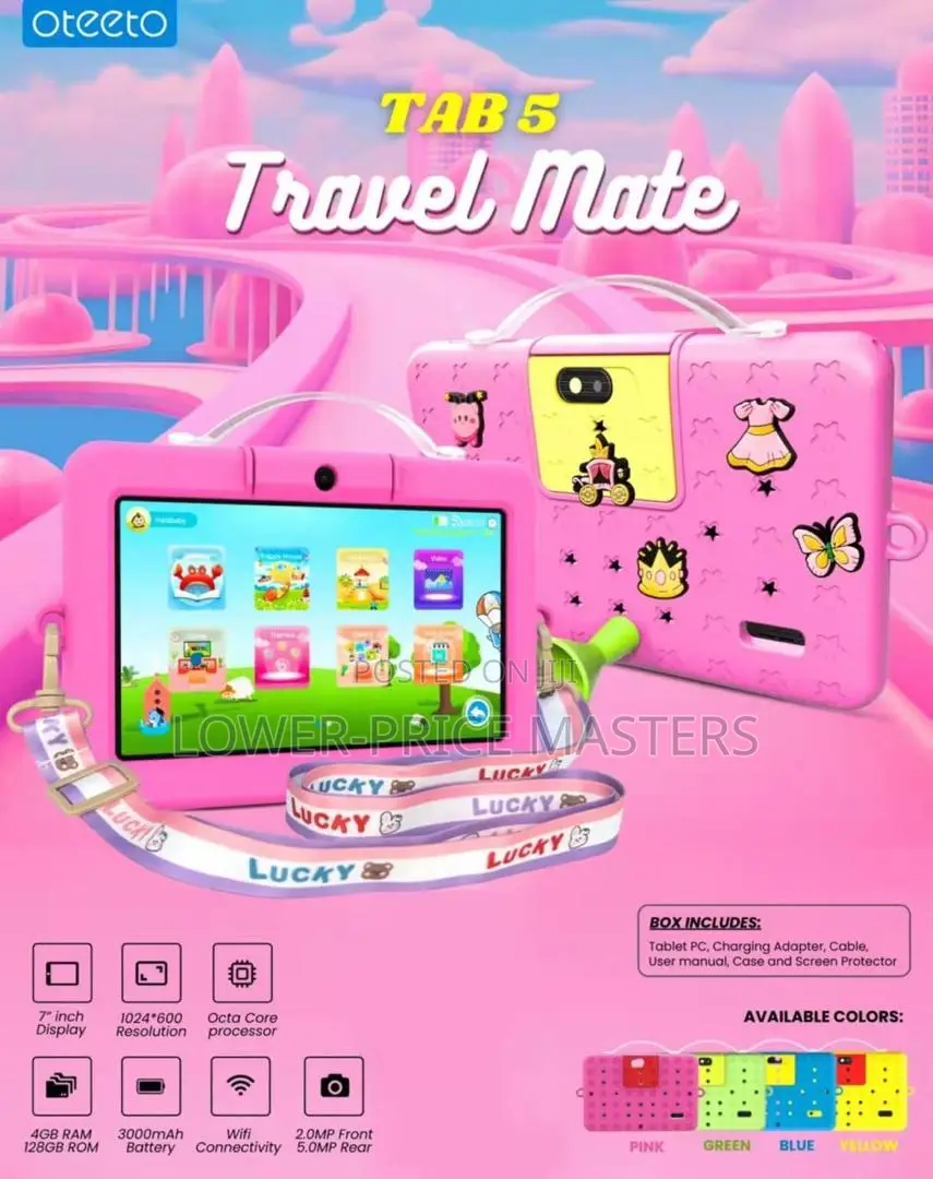 New Oteeto Tab 5 Travel Mate 128 GB Pink
