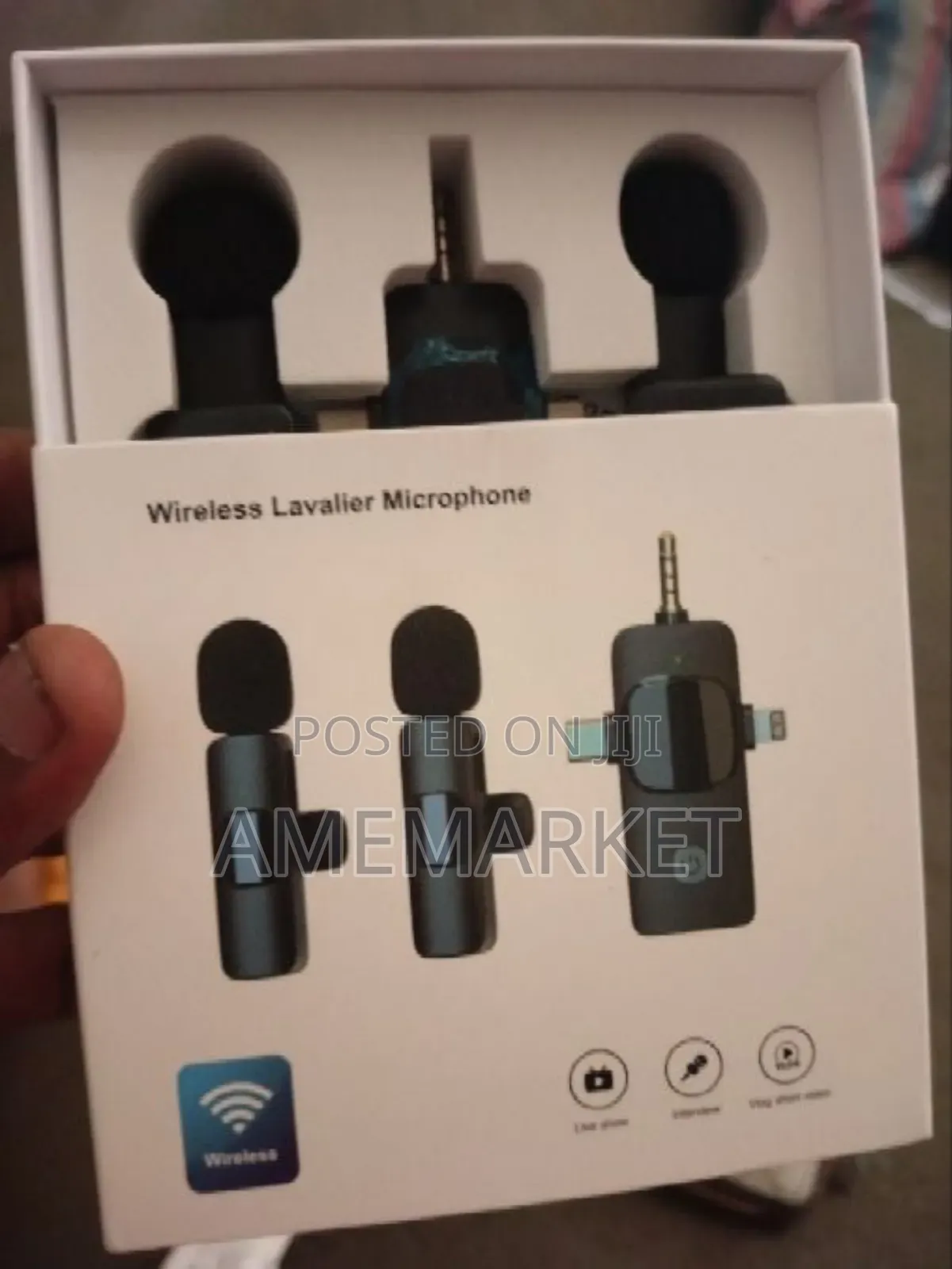 3 in 1 Wireless Microphone for iPhone Android 3.5mm