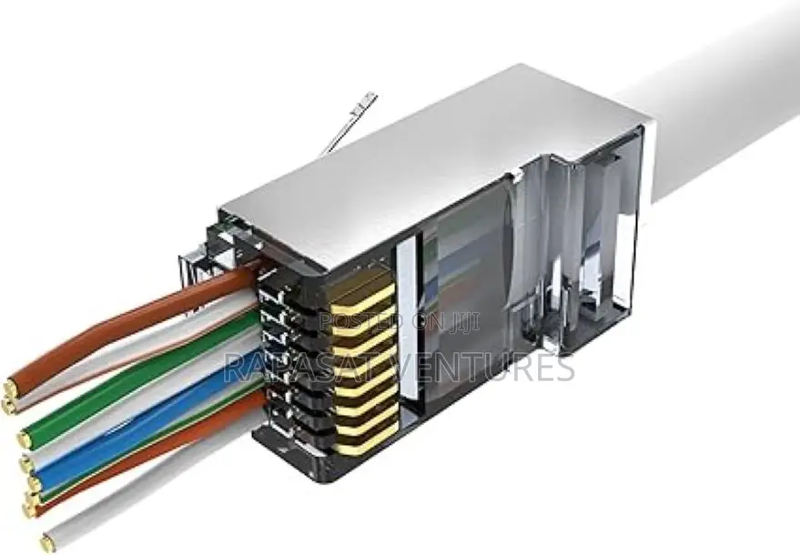 Cat6 Rj45 FTP Shielded Connectors Pass Through (100pcs)