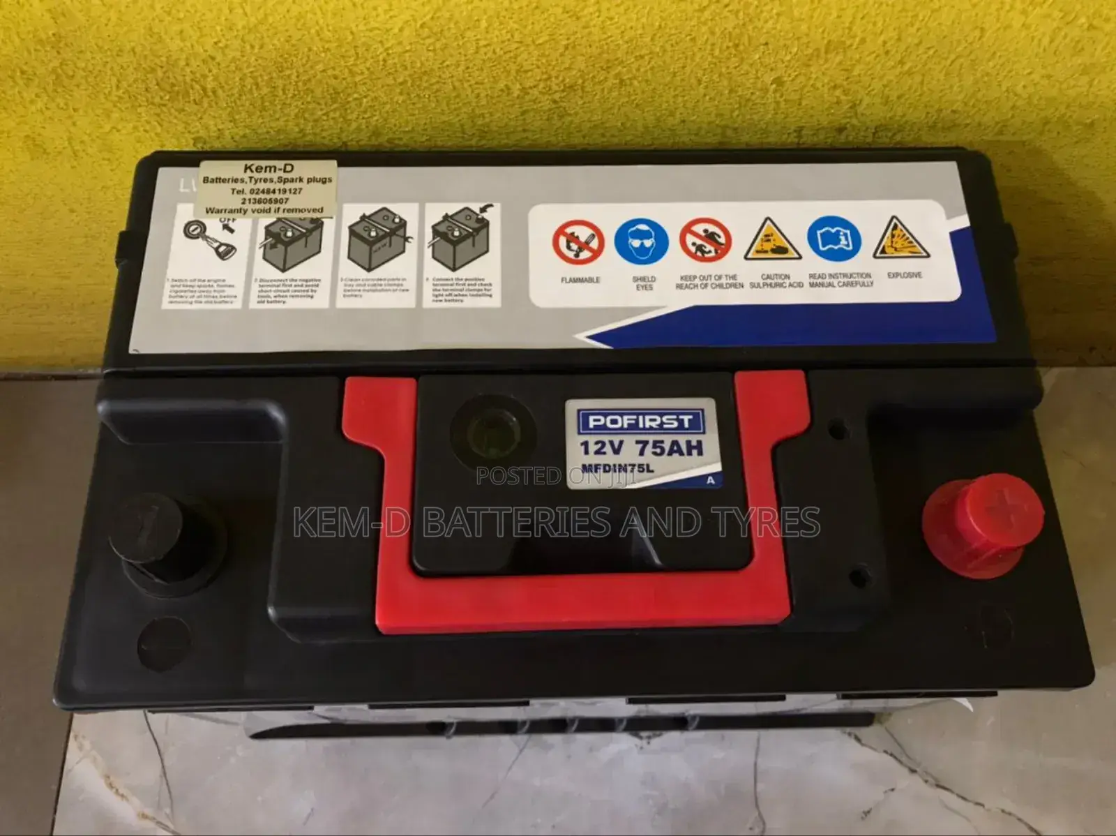 15 Plates Pofirst Battery _ Free Delivery