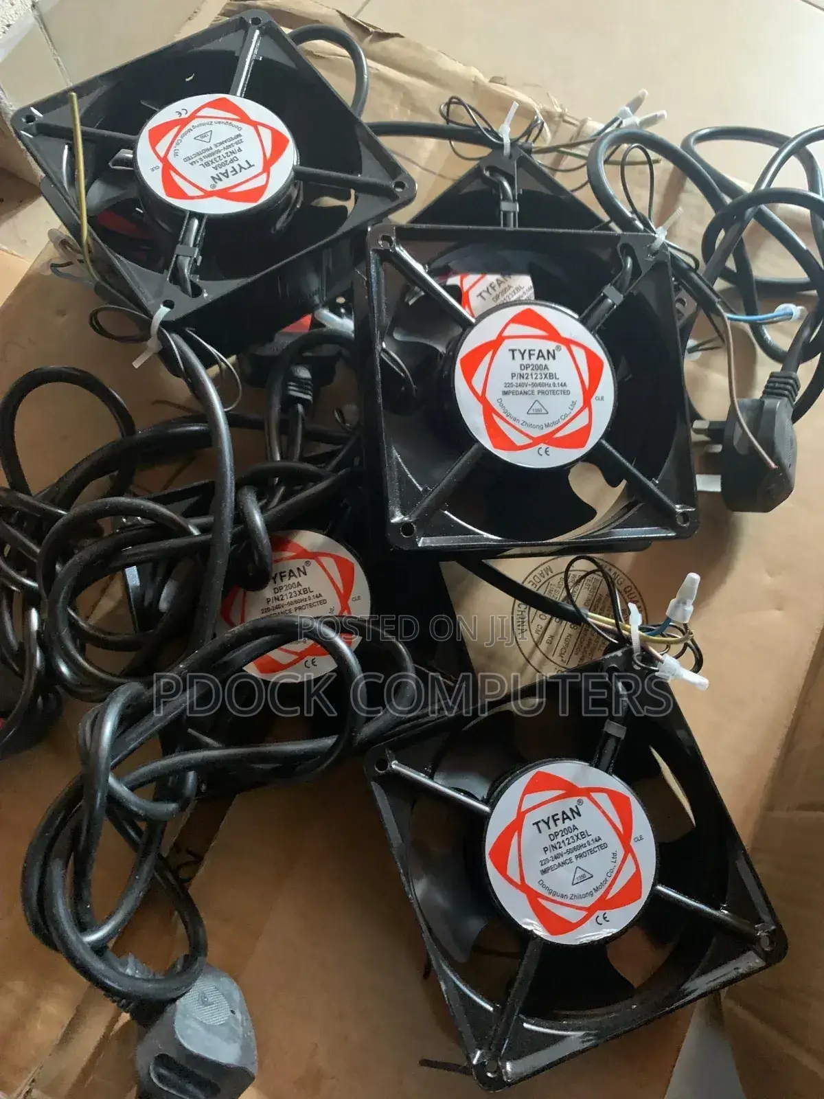 Cabinet Rack Fan With Power Cable For Server Metal
