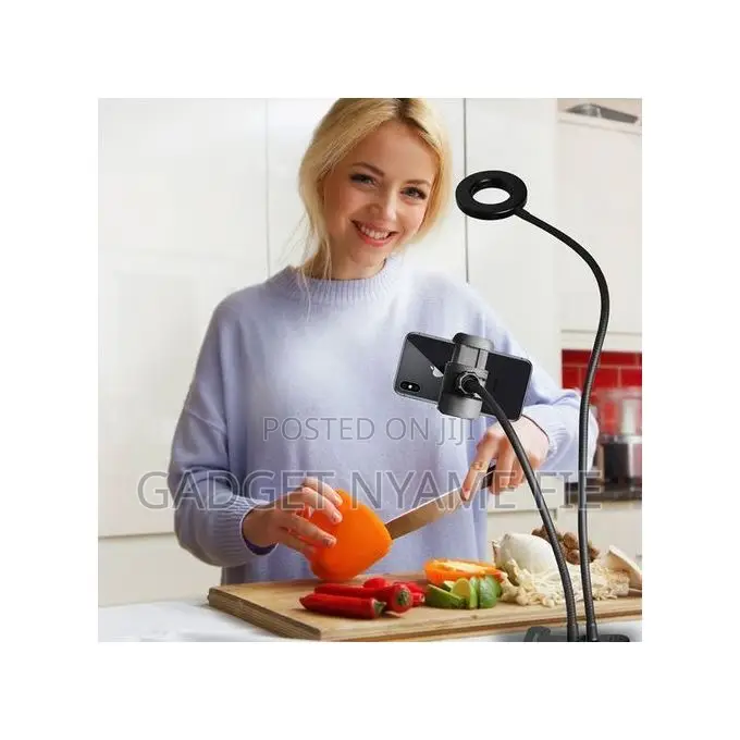 Vlogging Kit (Ring Light + Phone Holder) With Table Clamp