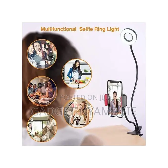 Vlogging Kit (Ring Light + Phone Holder) With Table Clamp