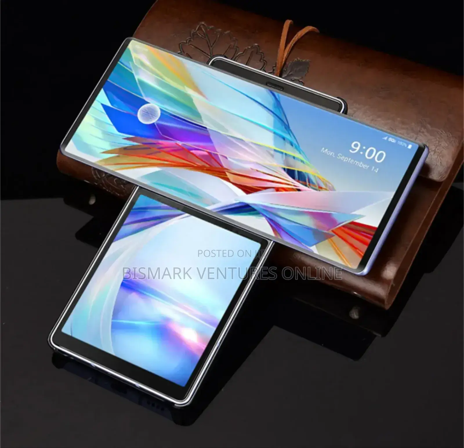 Case for Lg Wing 5g, Leather Black Case