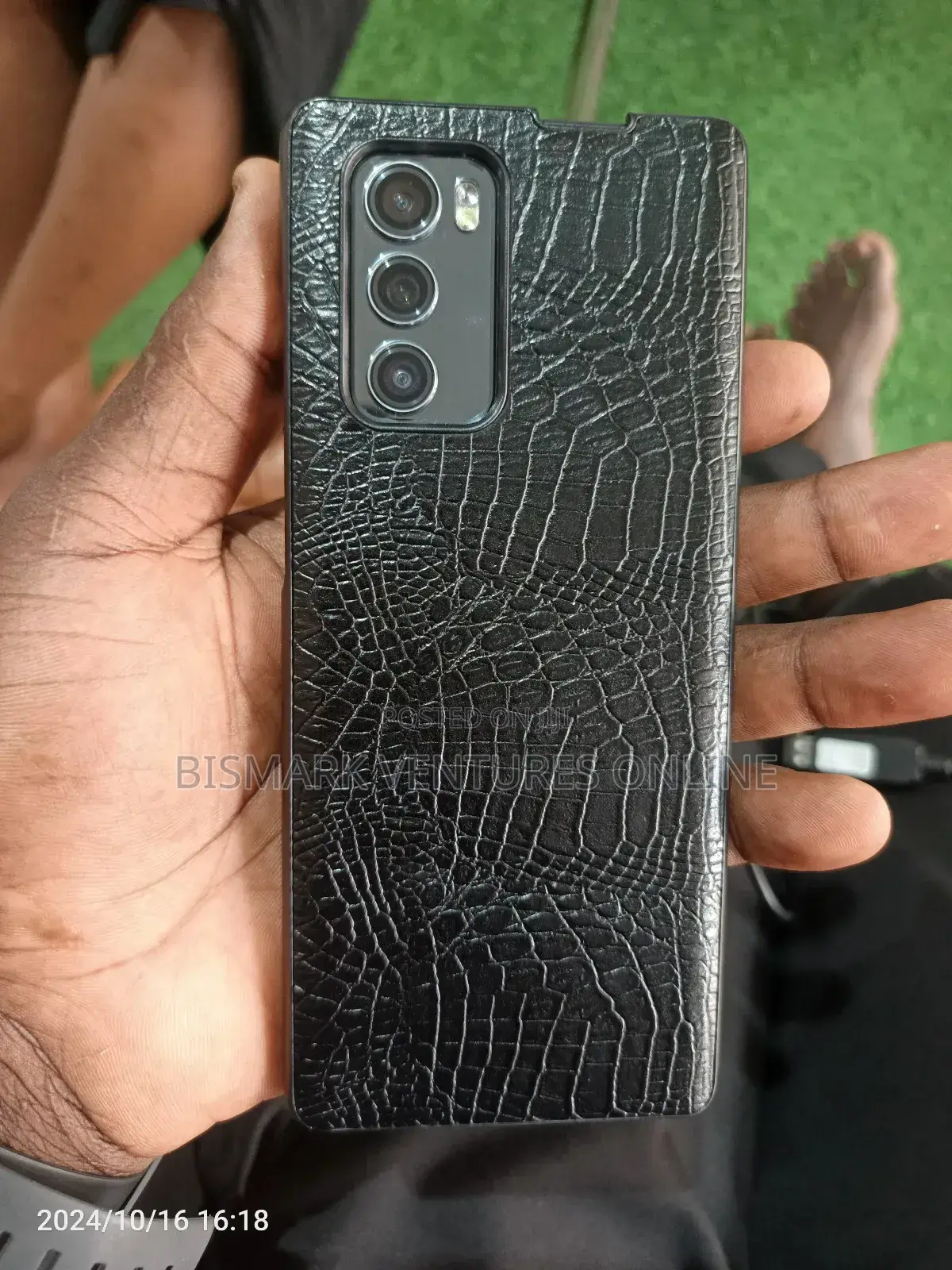 Case for Lg Wing 5g, Leather Black Case
