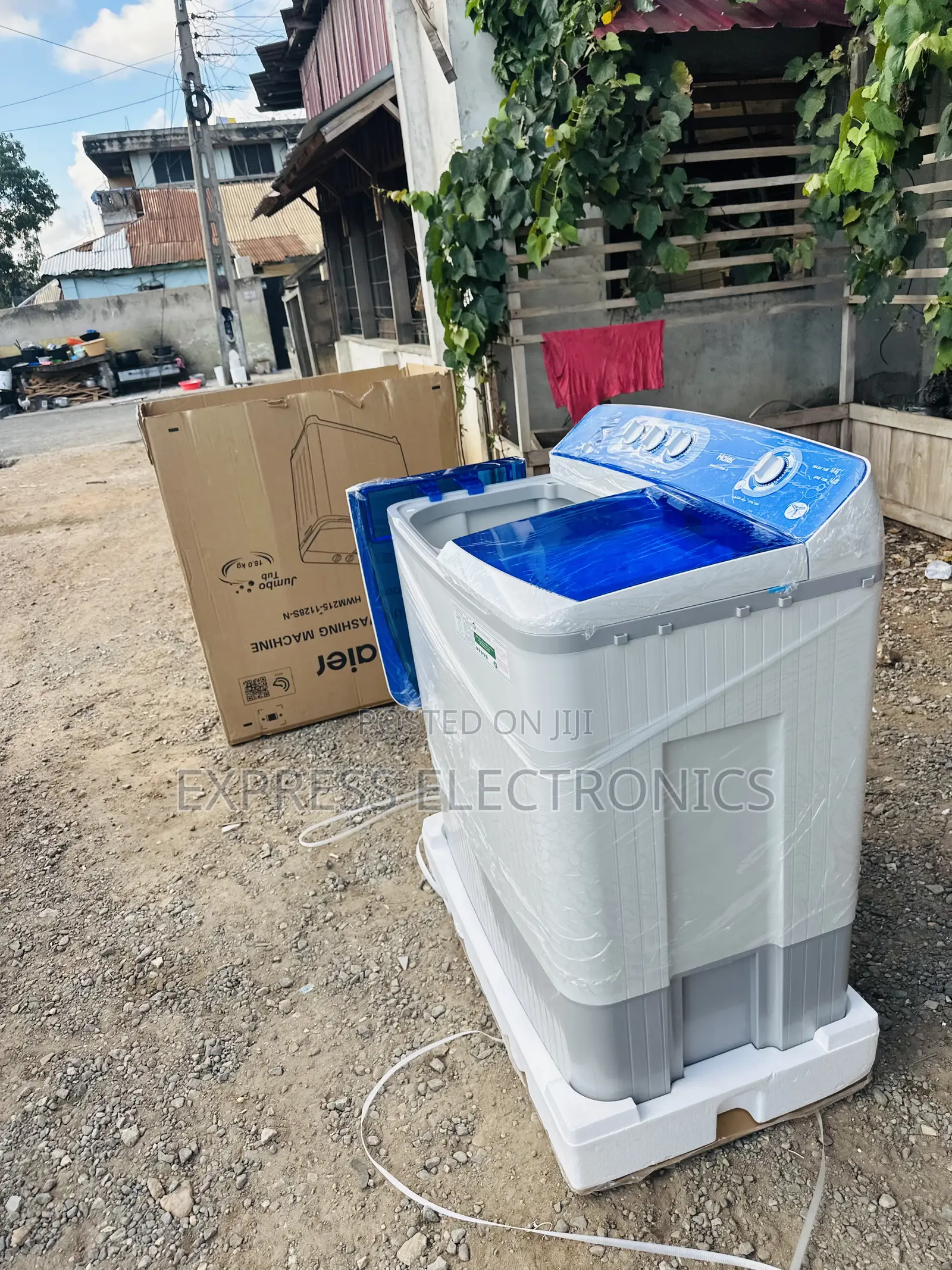 Twintub Blue and White WM Haier 18kg Topload