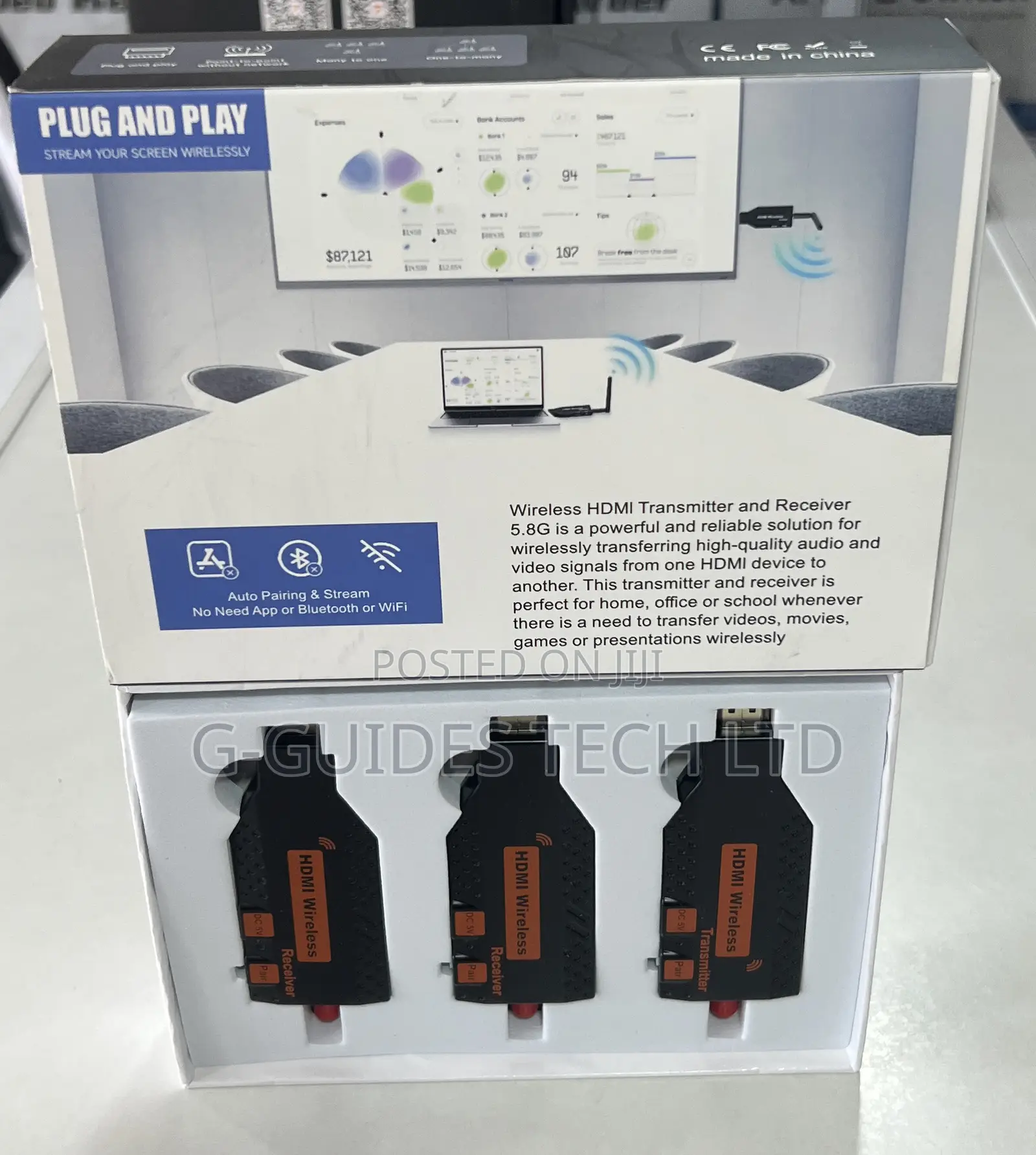 150m Hdmi Wireless Extender 1-Transmitter and 2-Receiver