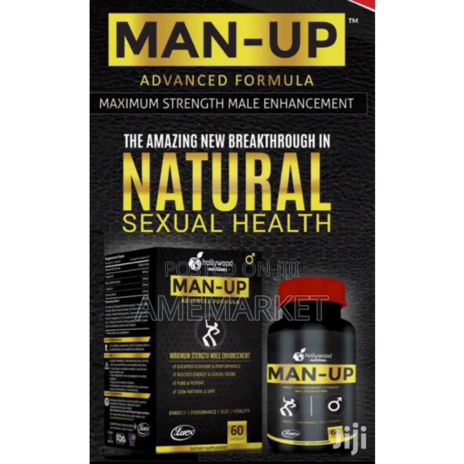 Man-Up Dietary Supplement Capsule Boost Male Sexual Wellness