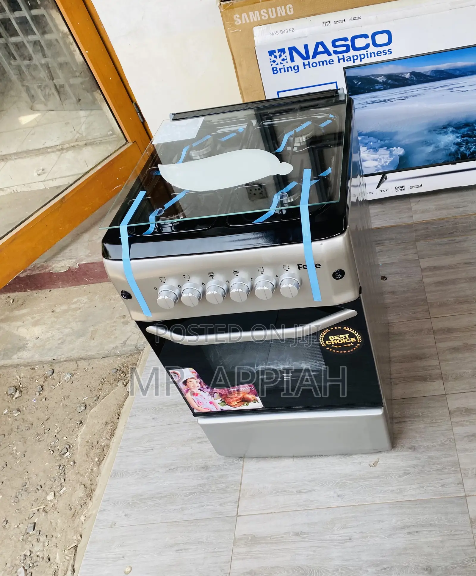 Unique Volcano 60x60 Gas Oven 4 Burner With Grill(Smart)