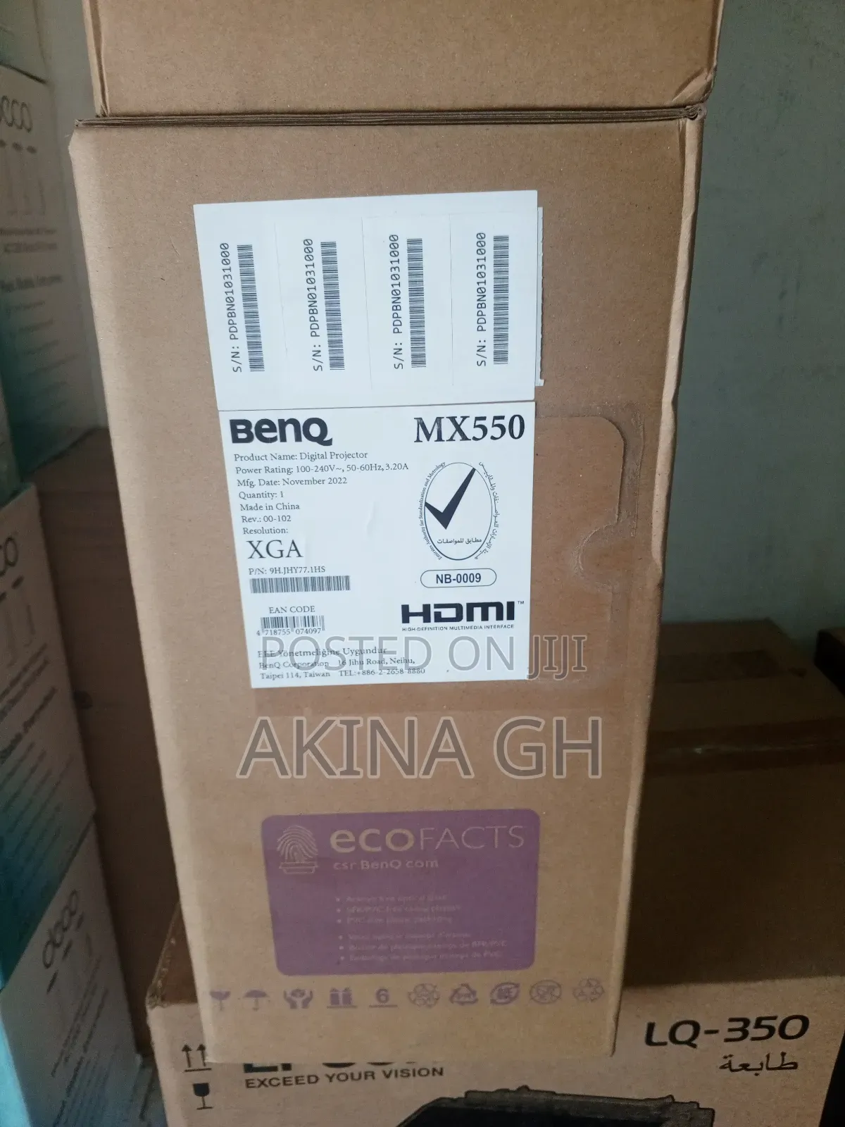 Benq Digital XGA DLP Projector MX550