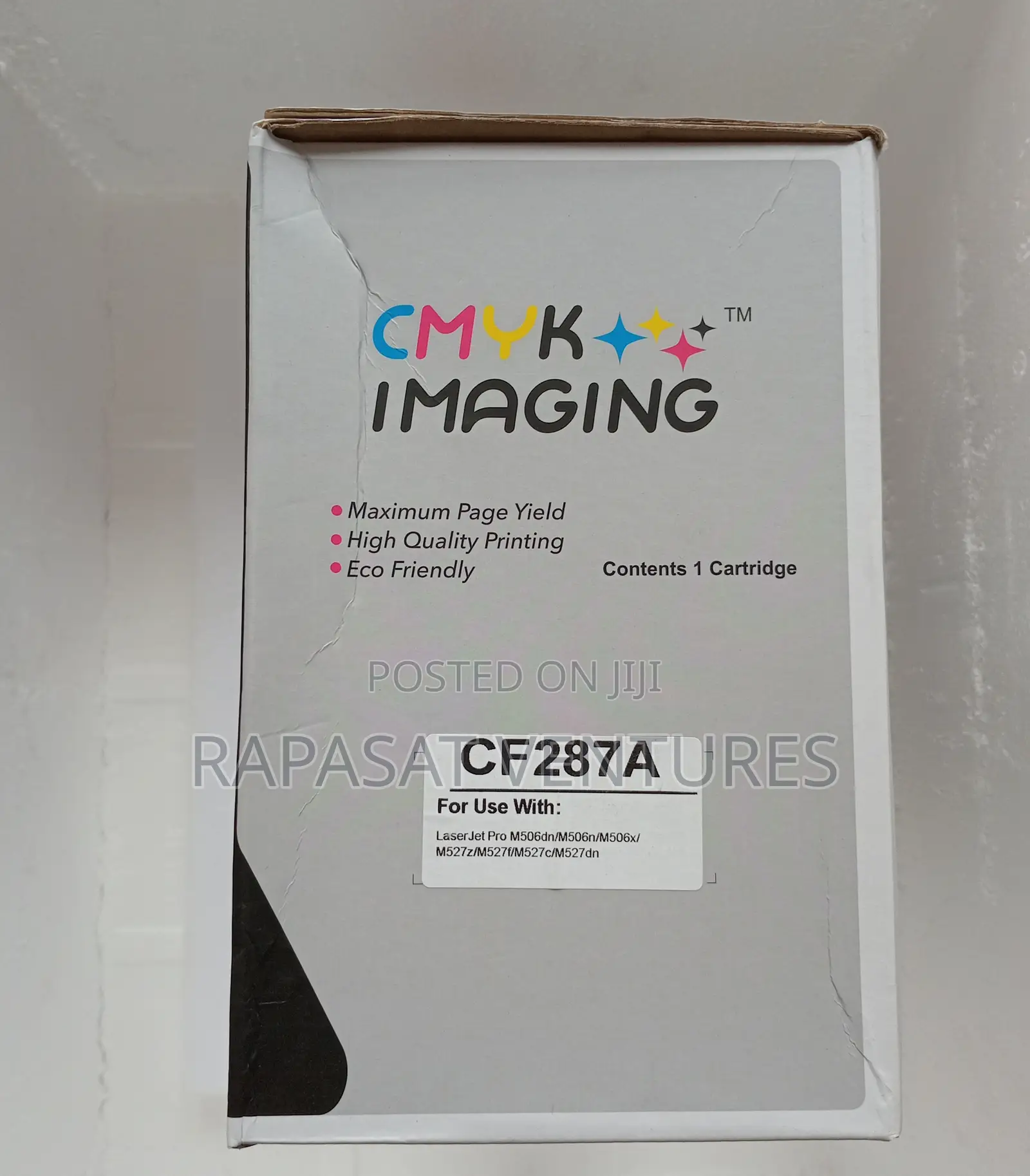 CMYK 87A Black Toner Cartridge, CF287A