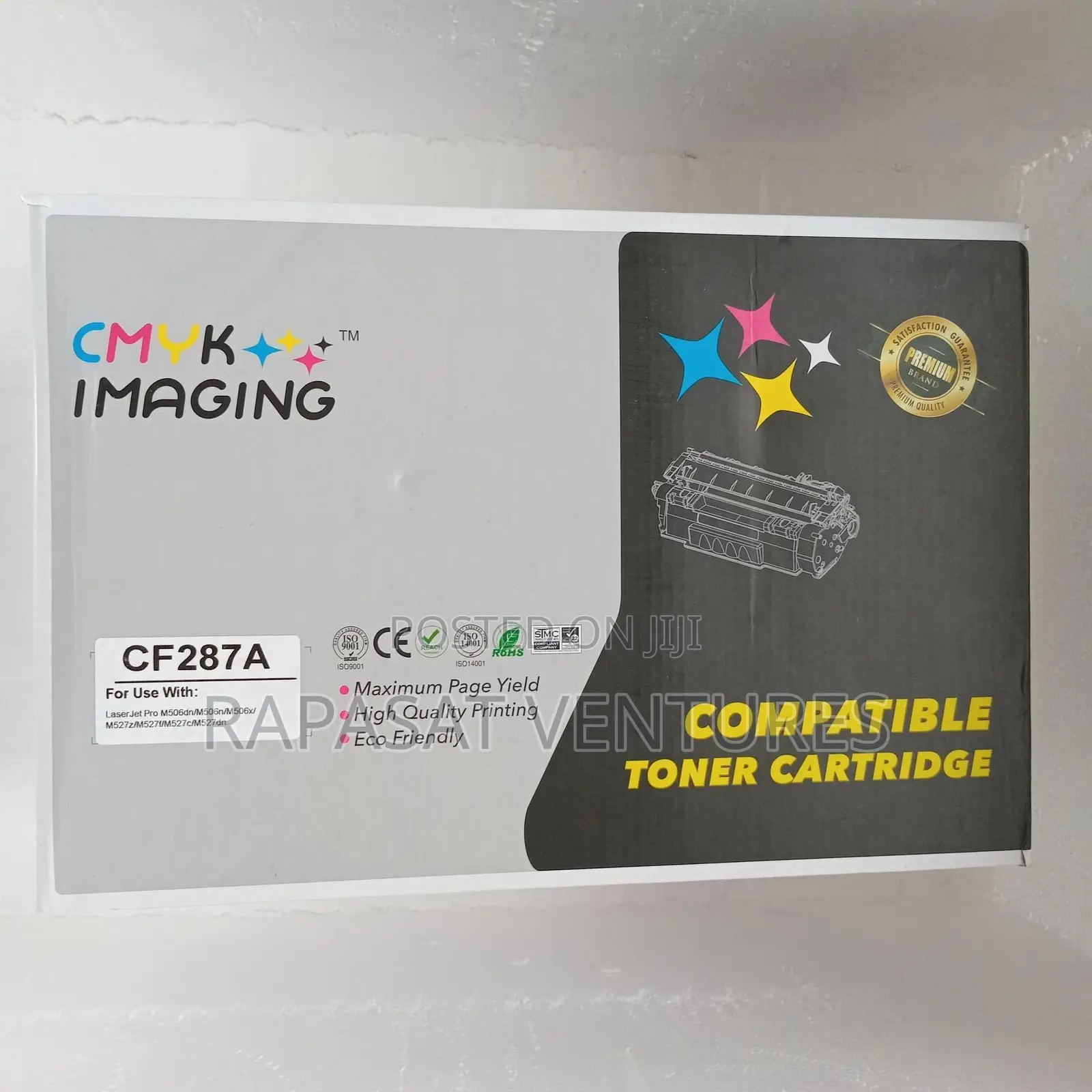 CMYK 87A Black Toner Cartridge, CF287A