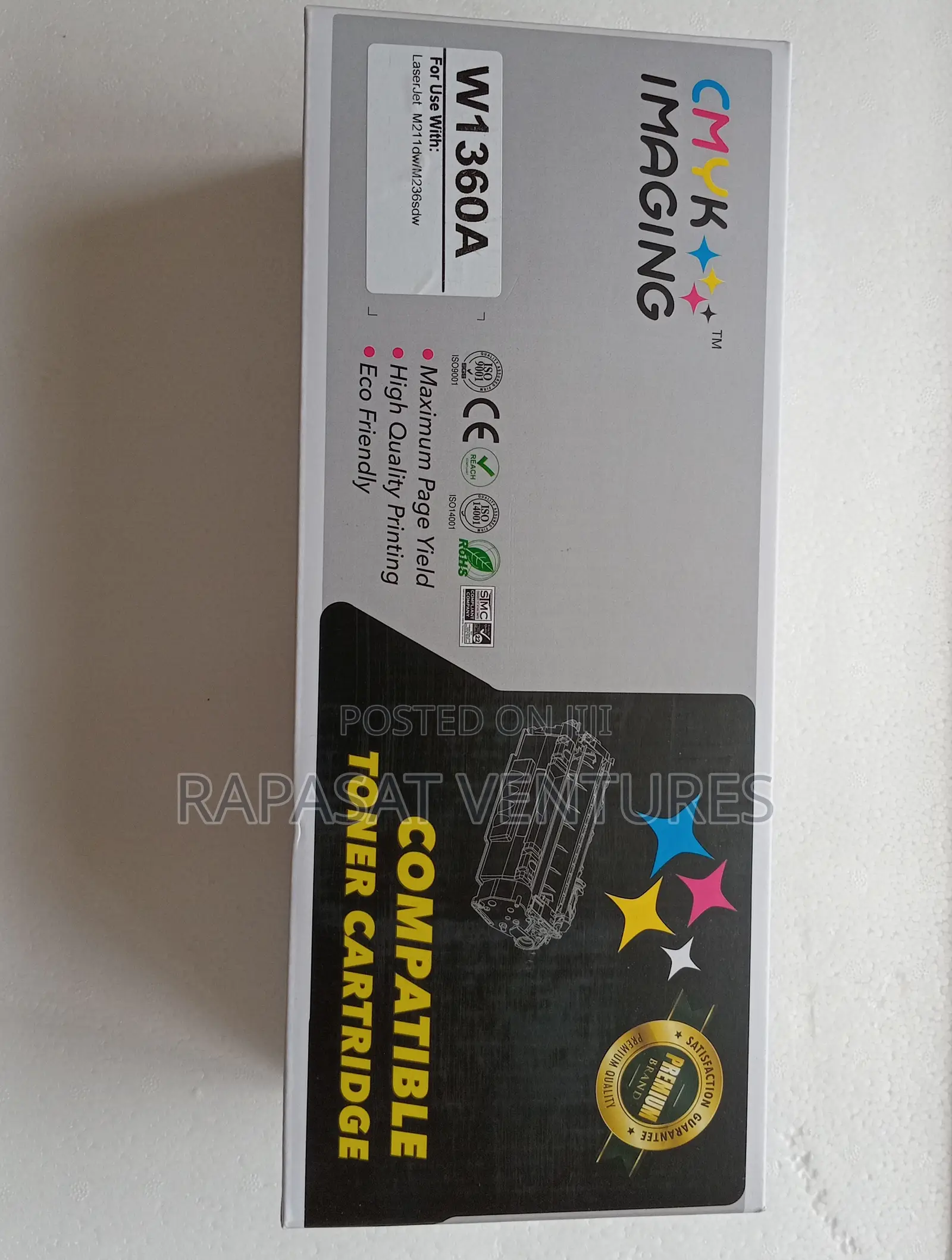 CMYK 136A Black Toner Cartridge (W1360A)