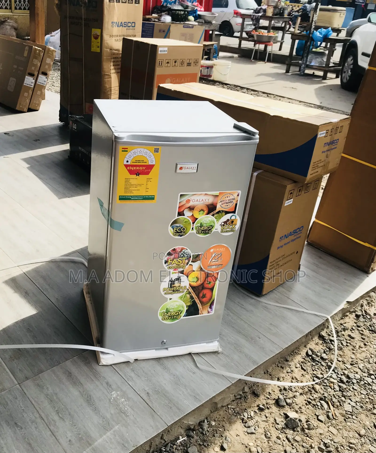 Quality Galaxy Single Door Table Top Refrigerator.