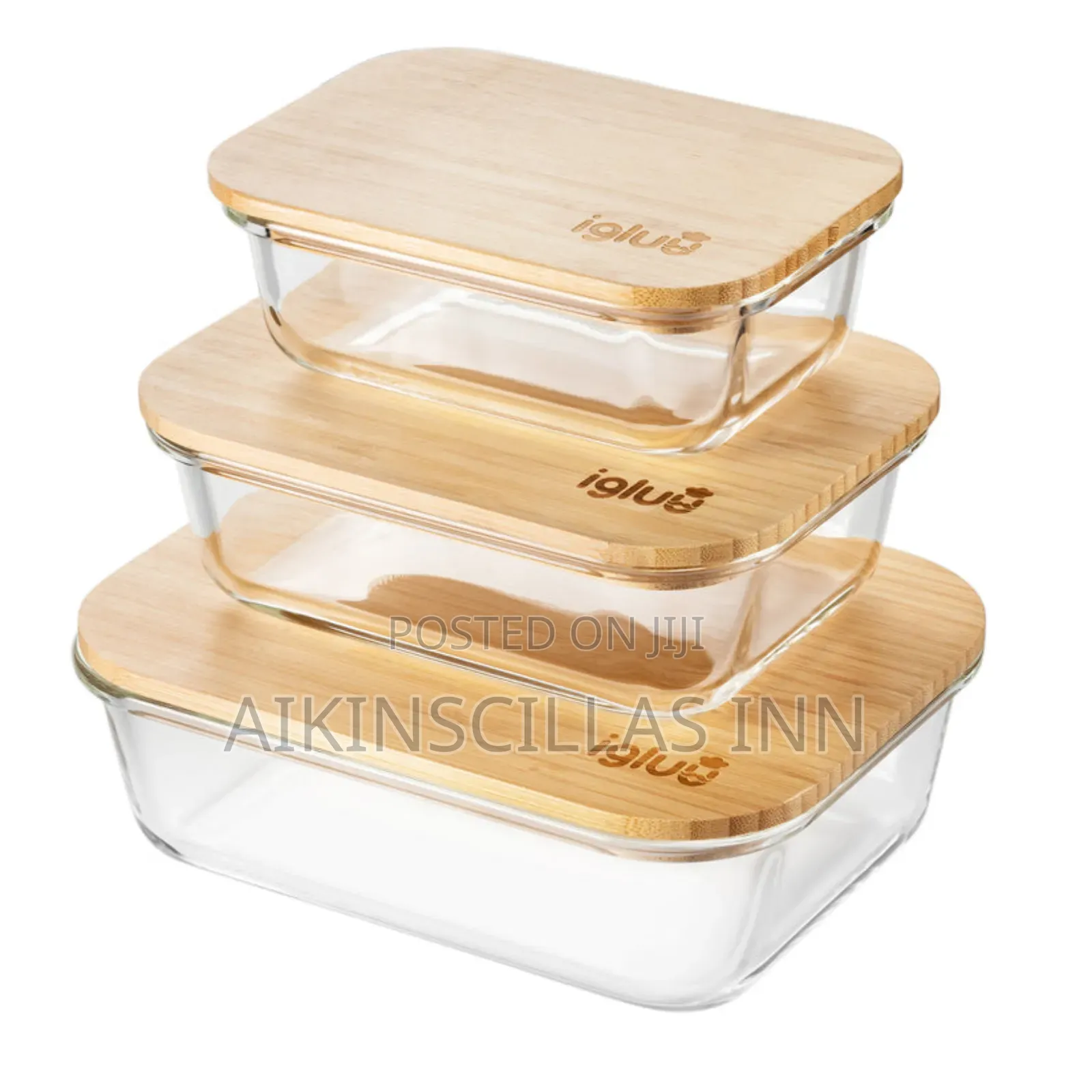 Glass Bamboo Lunch Bowls