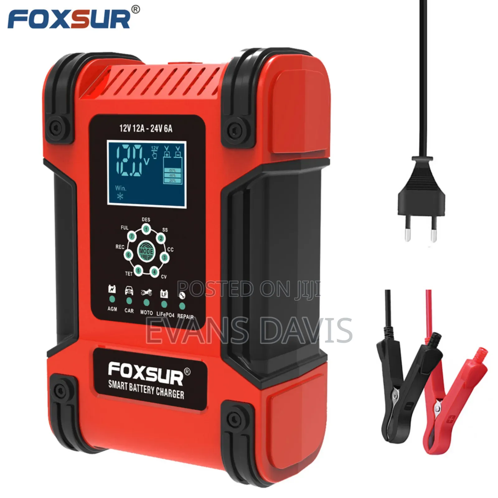 7 Stages High Amp Car/Motor Battery Charger
