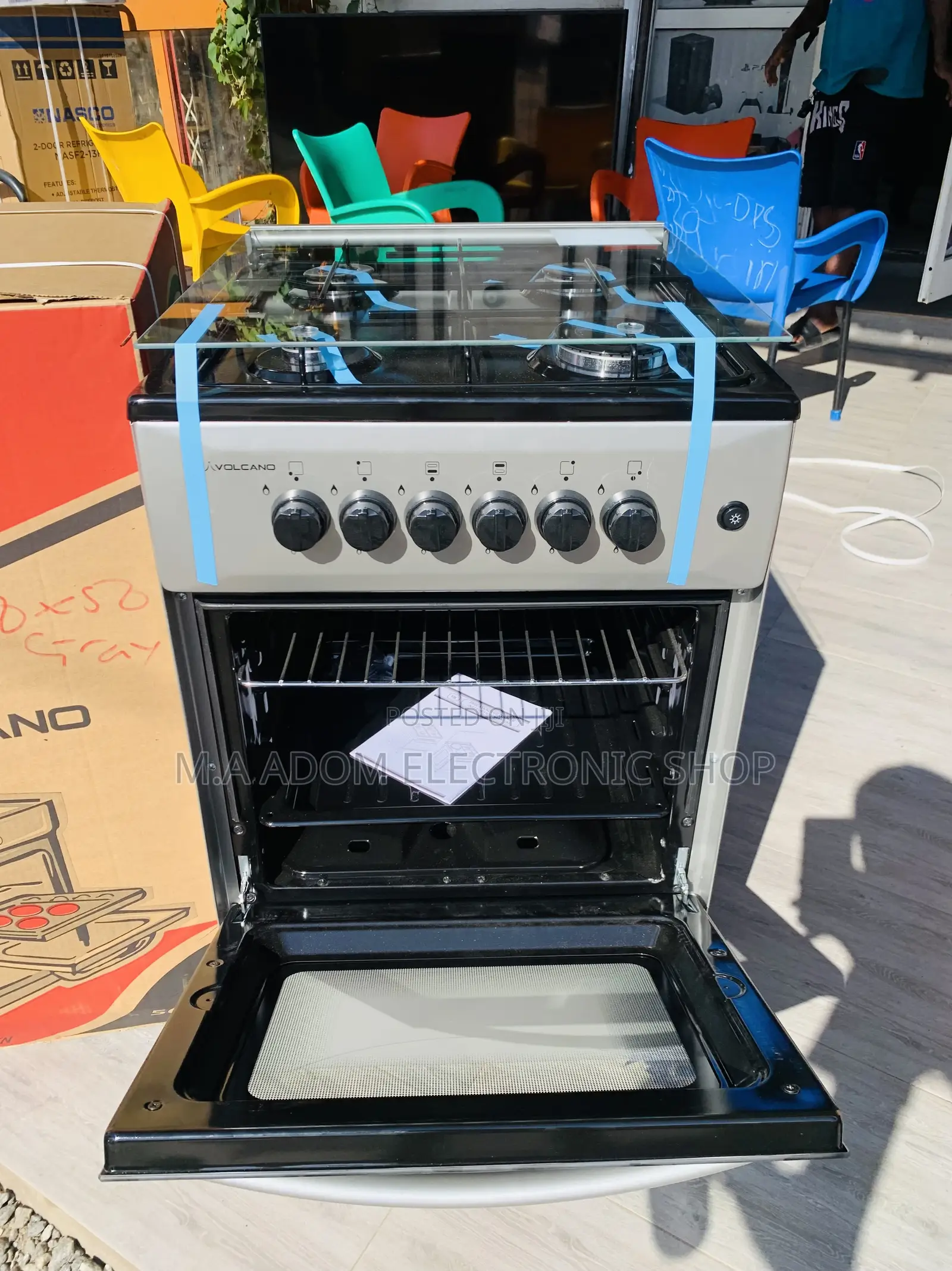 Anti Rust 4 Burner Gas Cooker With Oven