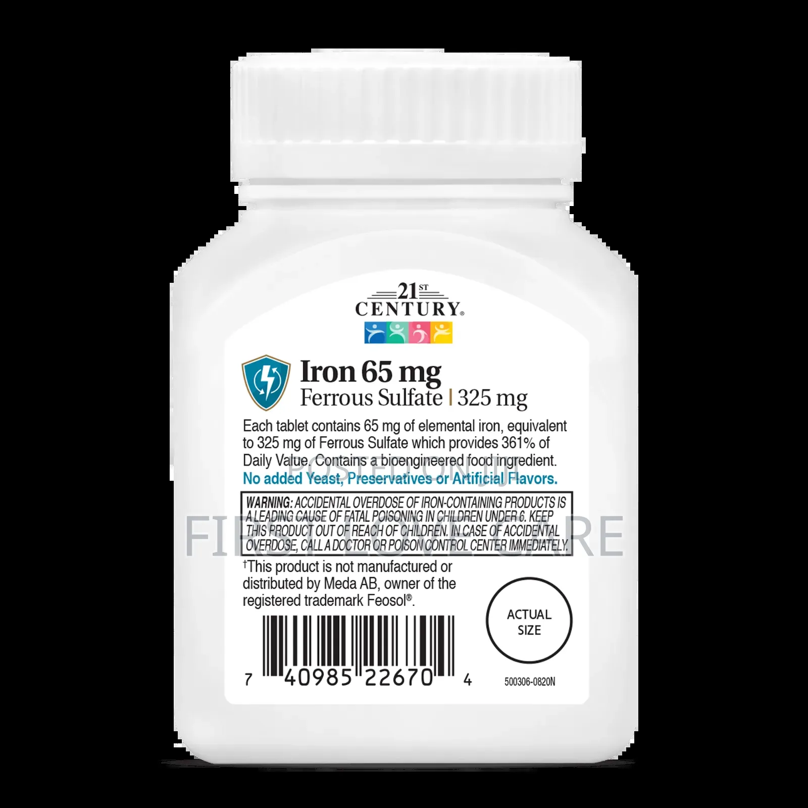 21st Century Iron 65mg 120 Tablet