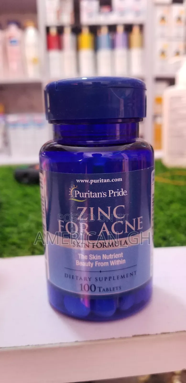 Puritan’S Pride Zinc For Acne Skin Formula, 100 Tablets