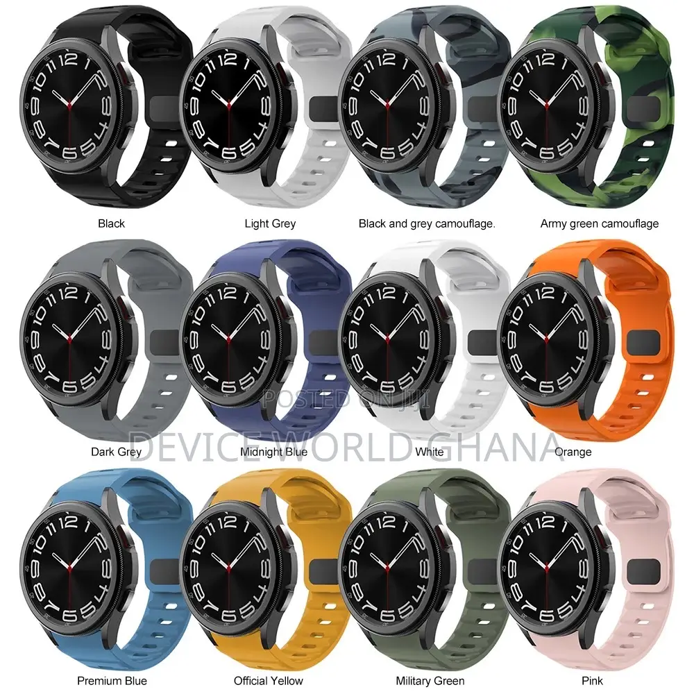 Bz Silicone Strap / Band For Samsung Watch 4 5 5pro 6 And 7