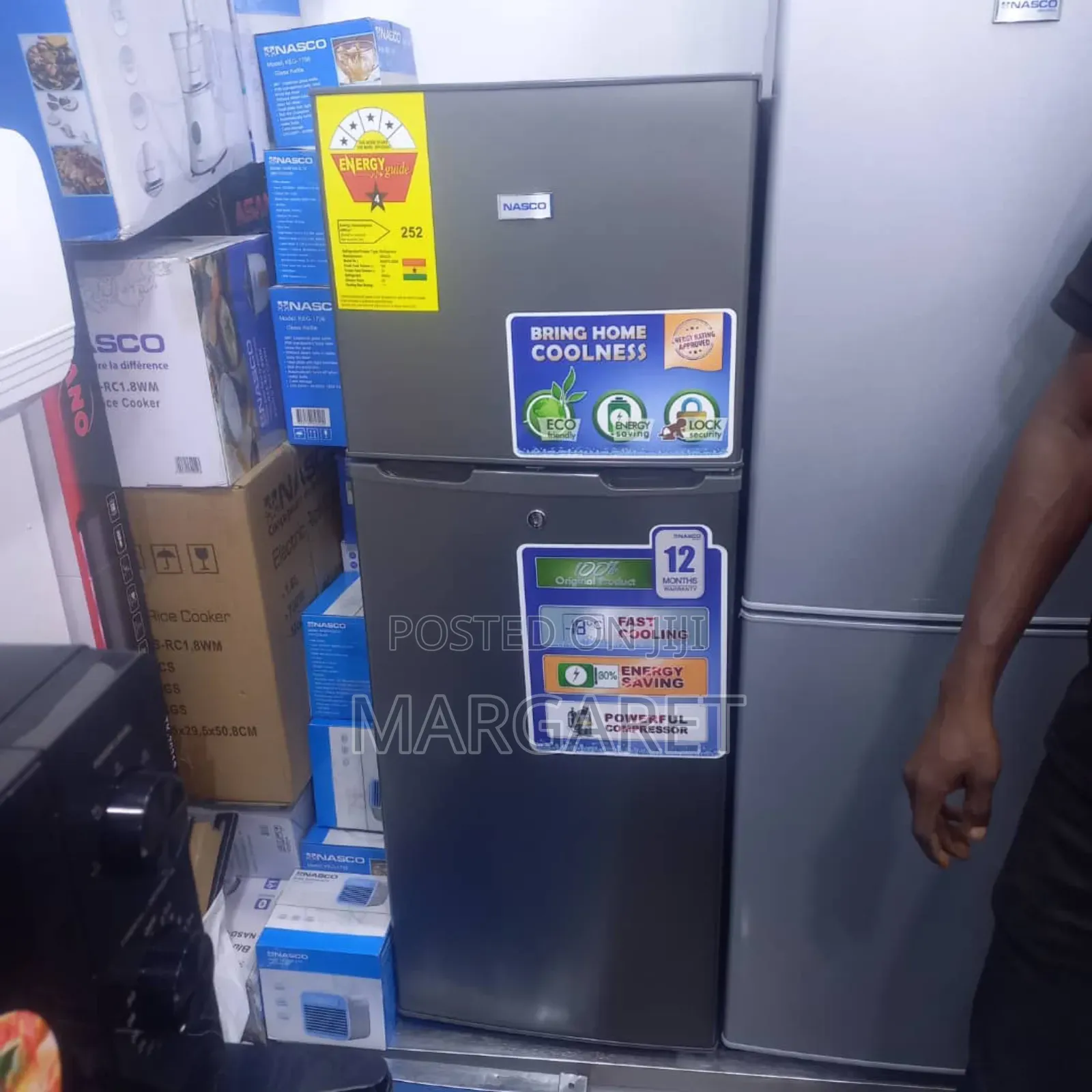 Clean Brand New Nasco 138 Littres Double Door Fridge