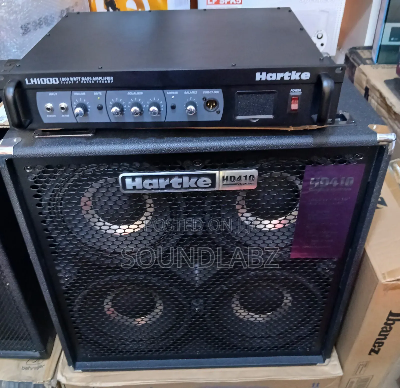Hartke HD410 1,000-Watt 4x10" Bass Cabinet LH1000 Head