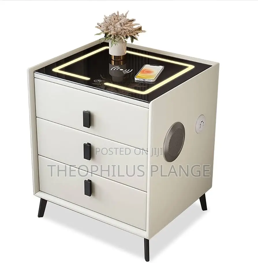 Electronic Smart Bedside Table /Drawer , Chair Side Tabs