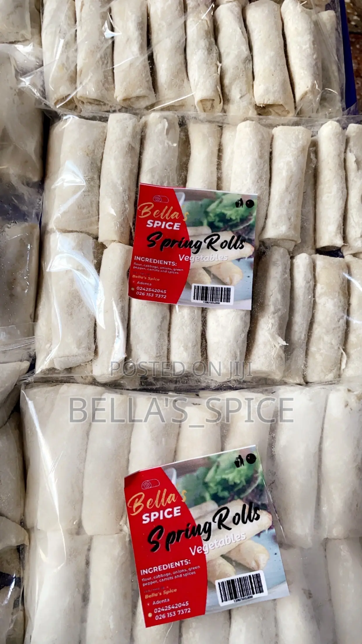 Delicious Ready to Fry Spring Rolls and Samosa
