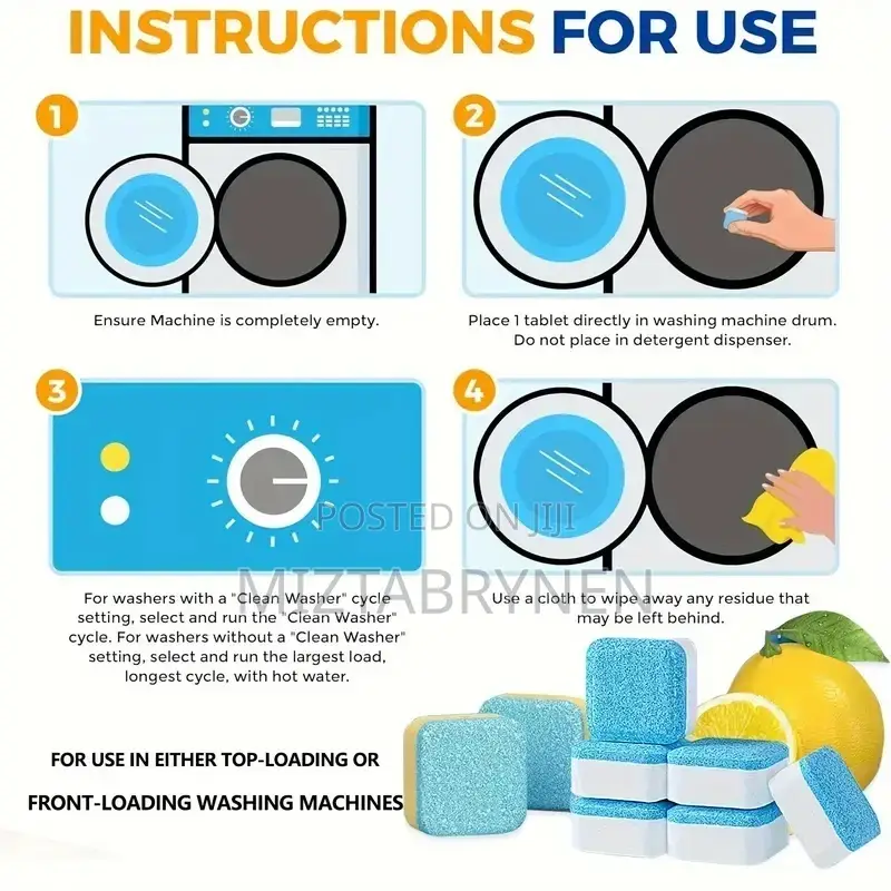 Tablets for Washing Machine Cleaning