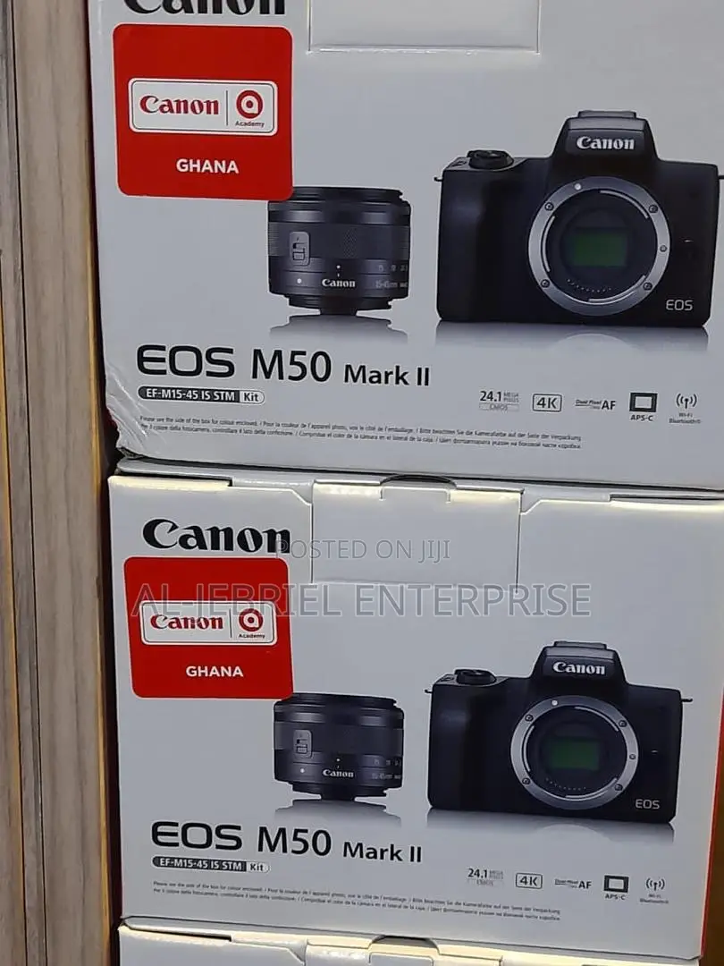 Canon EOS M50 Camera Mark II Plus Ef-M15-45mm Lens