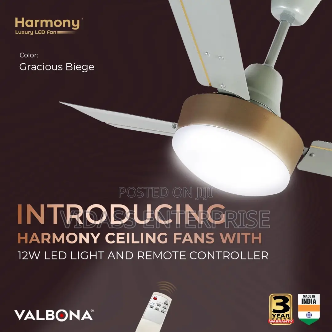 Harmony Ceiling Fan With Light Remote Control