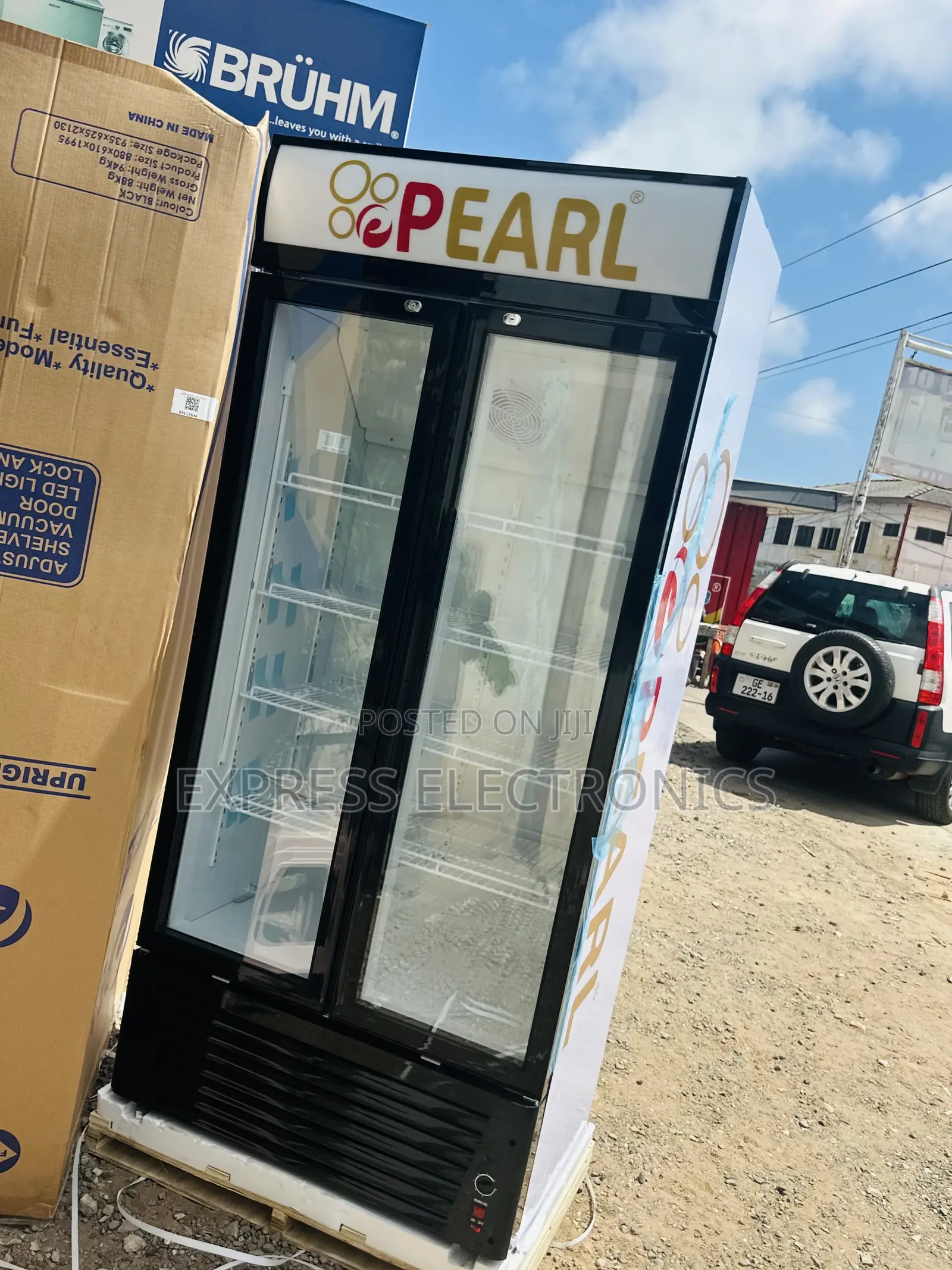 Quickquint Double Door Fridge Pearl PVC-622-2b.