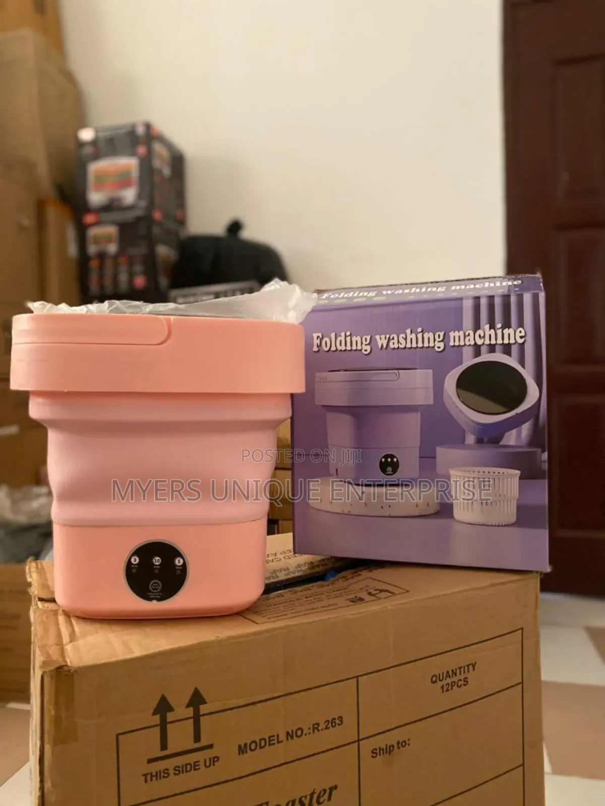 Foldable Mini Washing Machine (Pink)