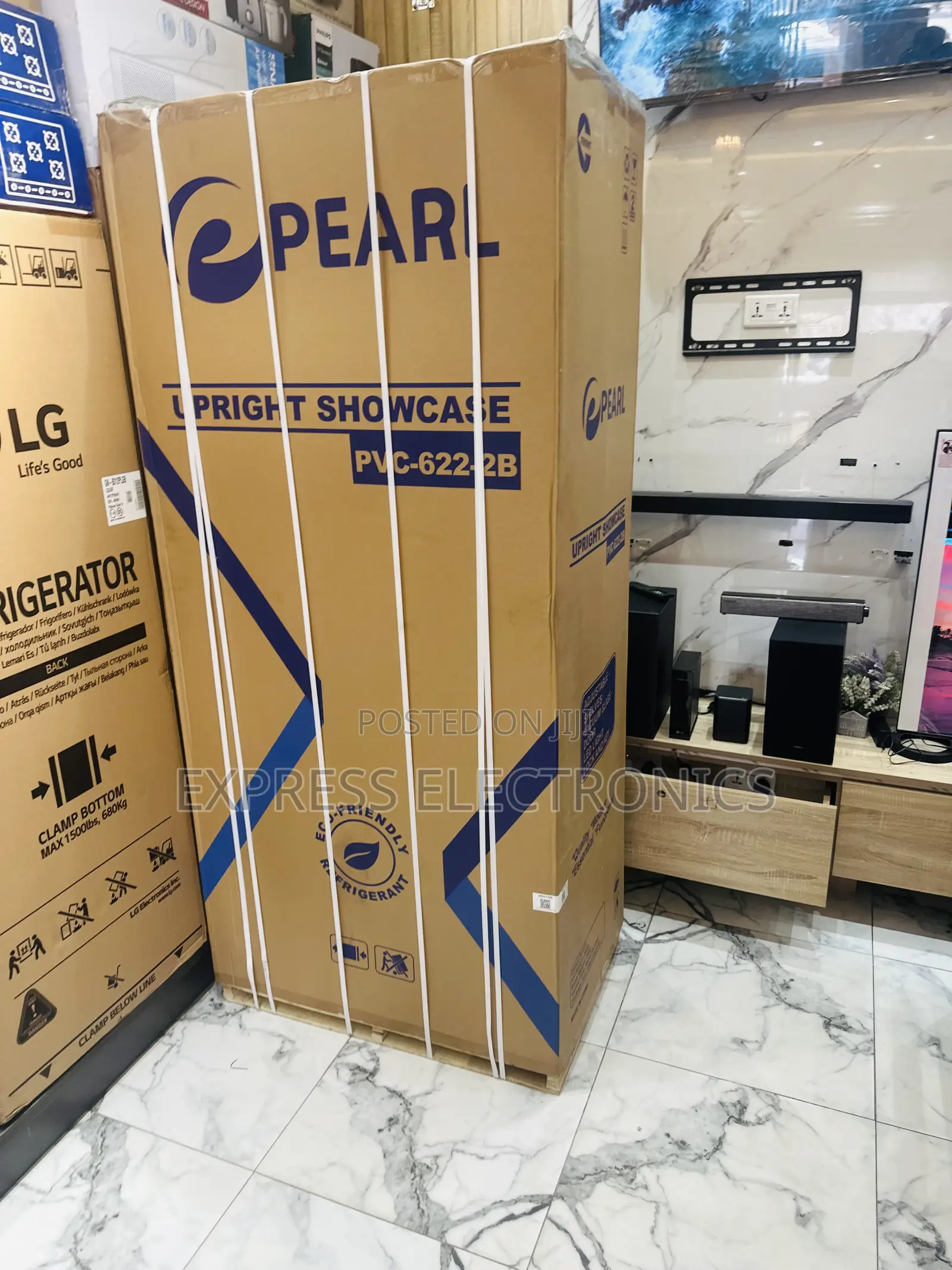 PVC-622-2b Double Door Display Fridge Pearl White
