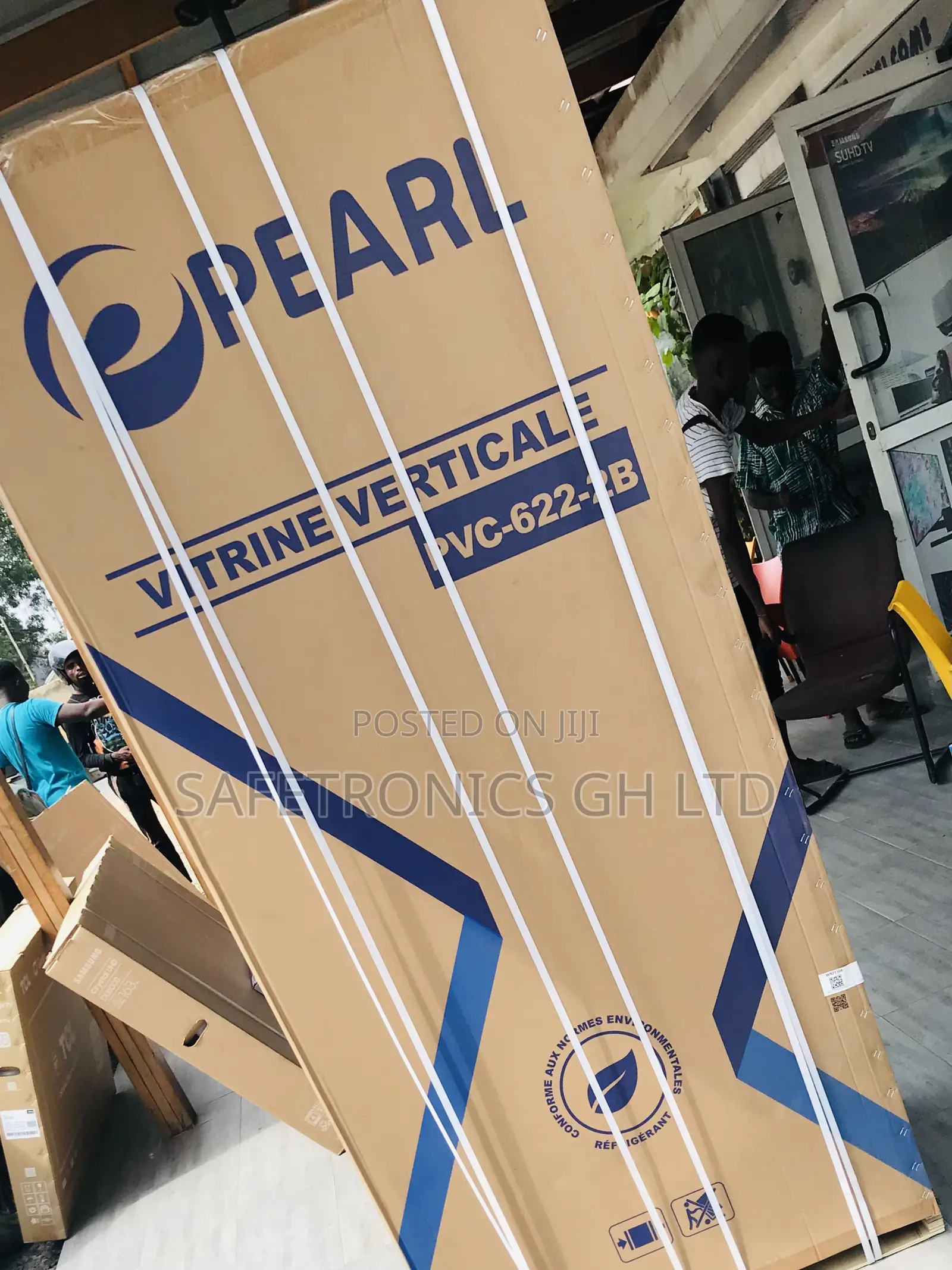 Elegant Unique 2 Doors Pearl PVC-622 Glass Fridge