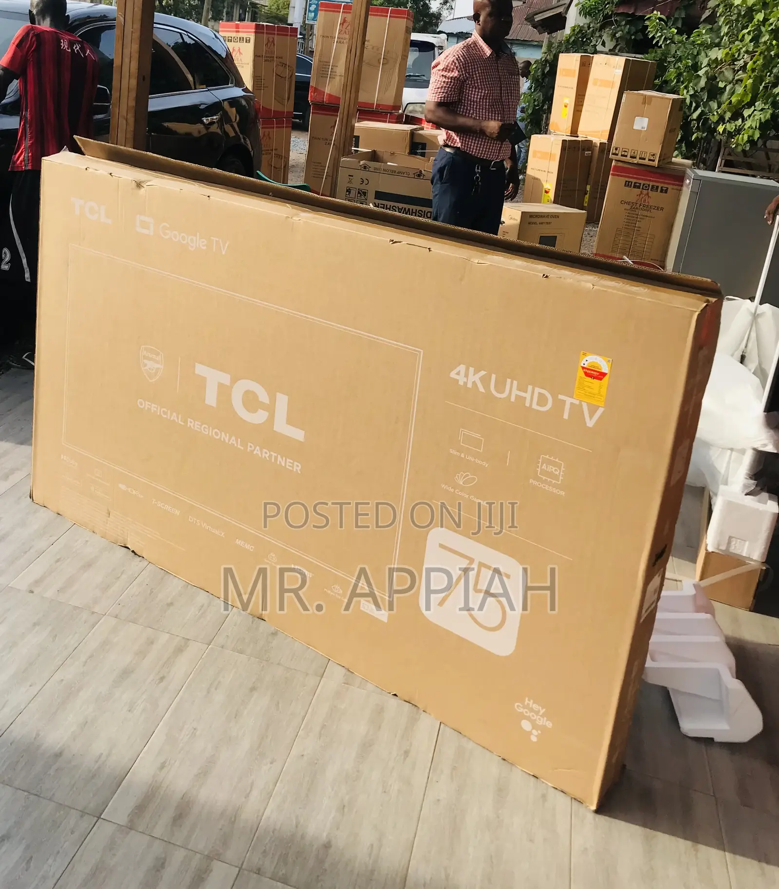 Order Classic TCL 75 Inch HDR Smart Electric Television.