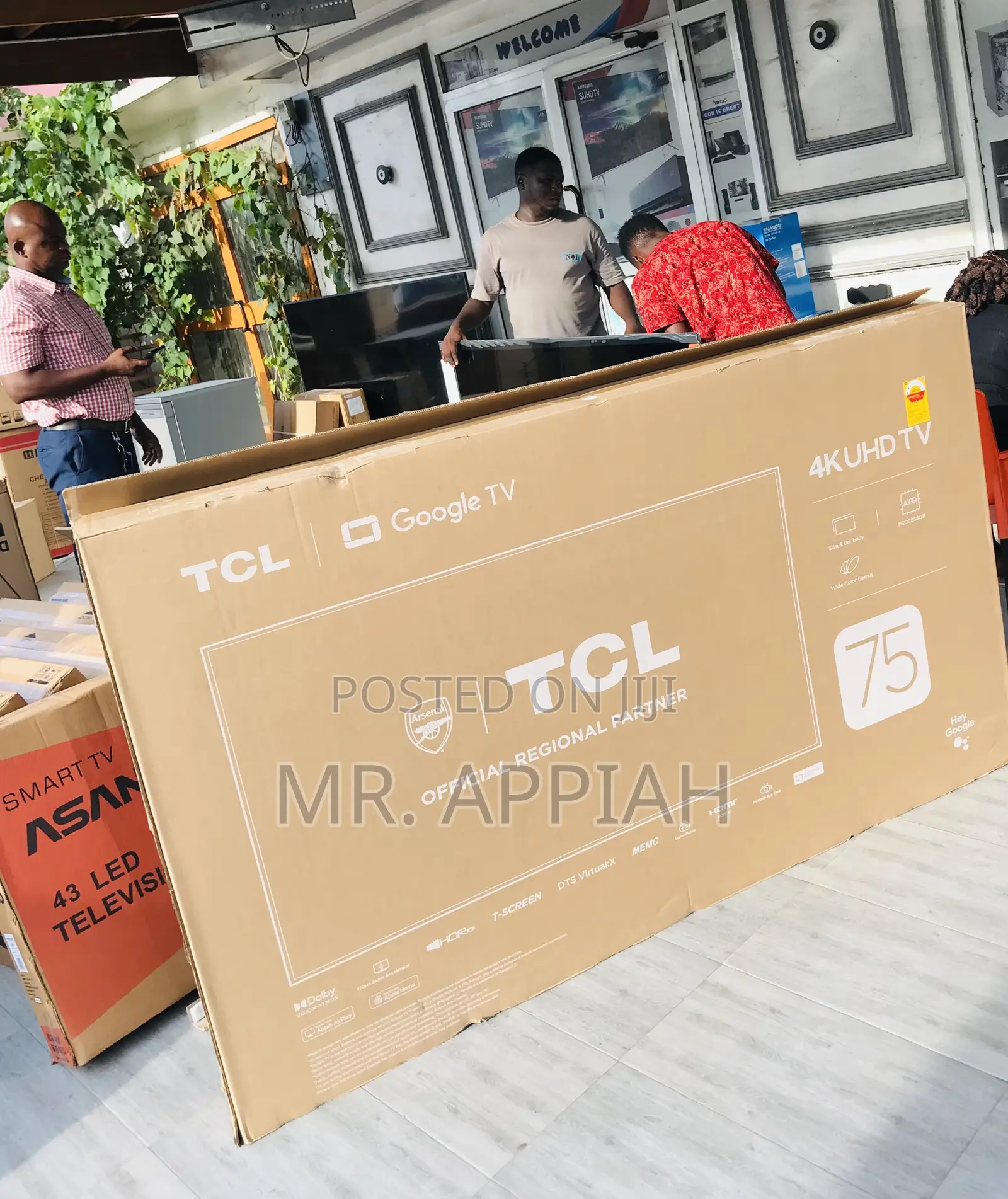 Authentic TCL 75p755 75” Ultra Hd Android Tv(Black).
