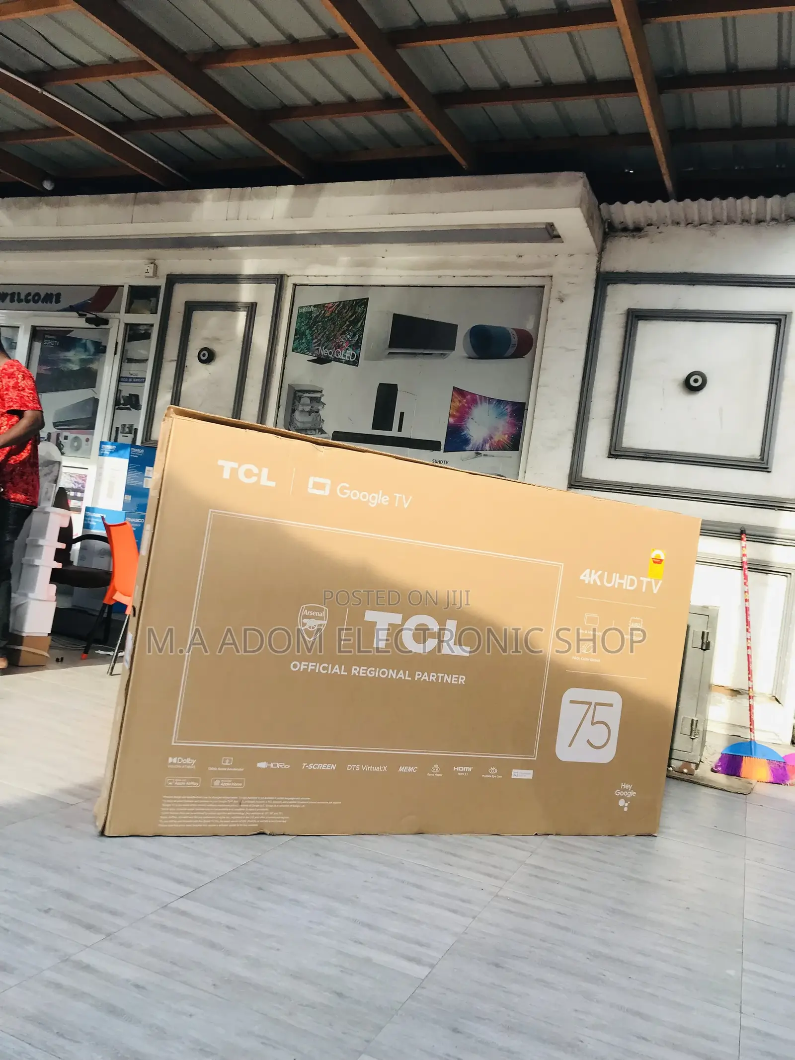 Order Quality TCL 75p755 75” Ultra HD Smart Google Tv.