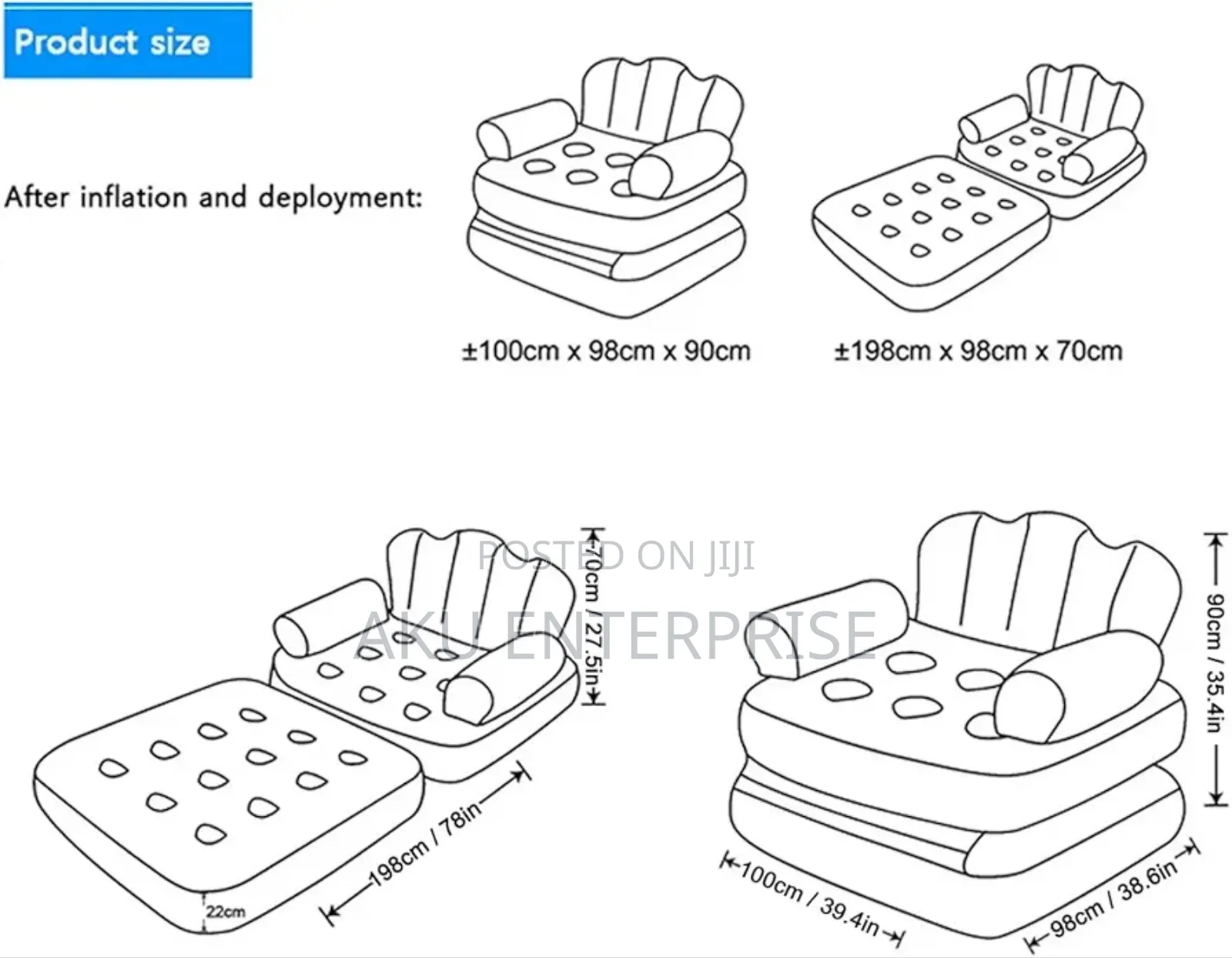 Multipurpose Sofa Thickened Mattress Foldable Bed Home