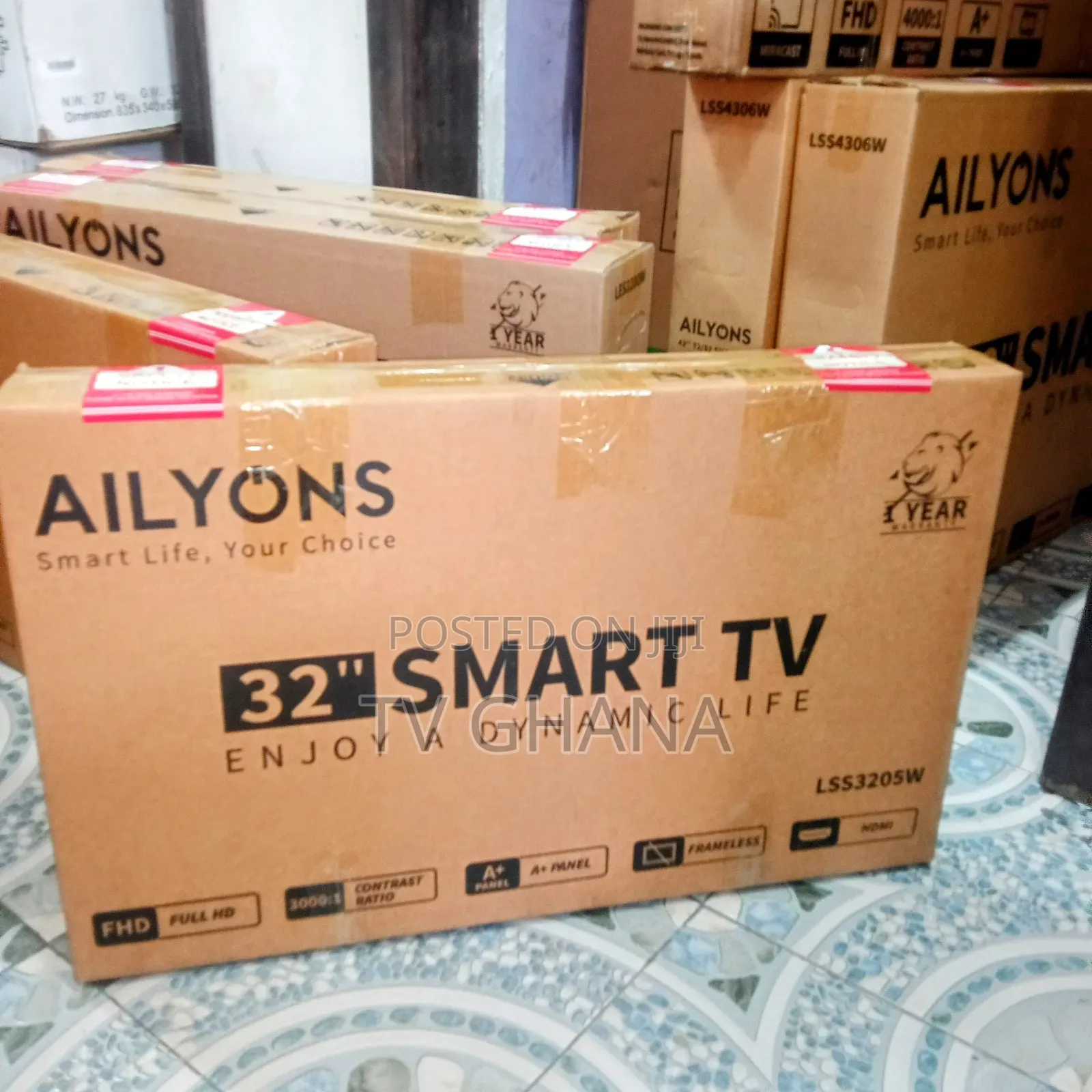 HDMI Ailyons Television 32inches Smart Television Ailyons 