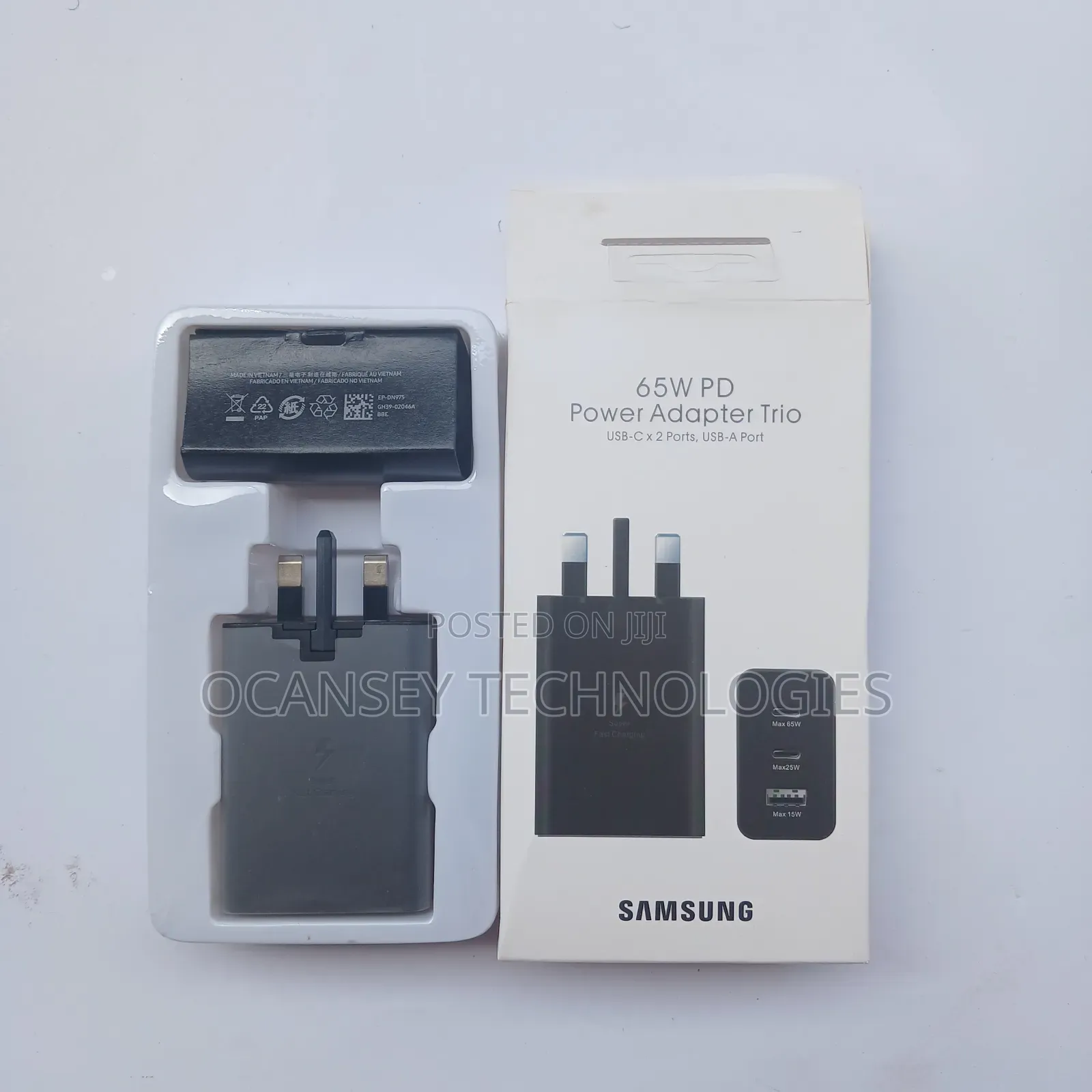 Original Samsung 65W PD Trio Ports Type-C Complete Charger