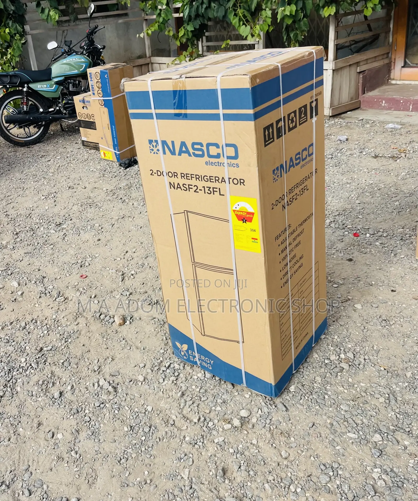 Original Nasco Nas2-13fl Top Freezer Fridge(Silver)110L