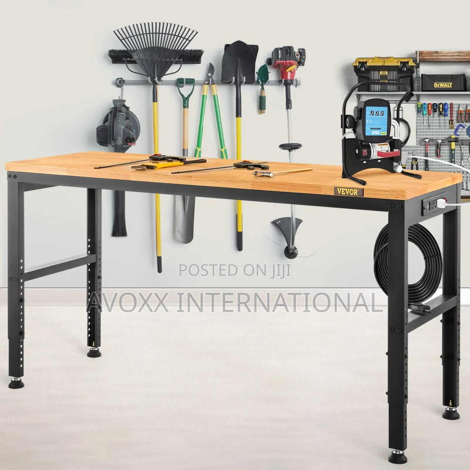 VEVOR Adjustable Oak Worktop Workbench M4820