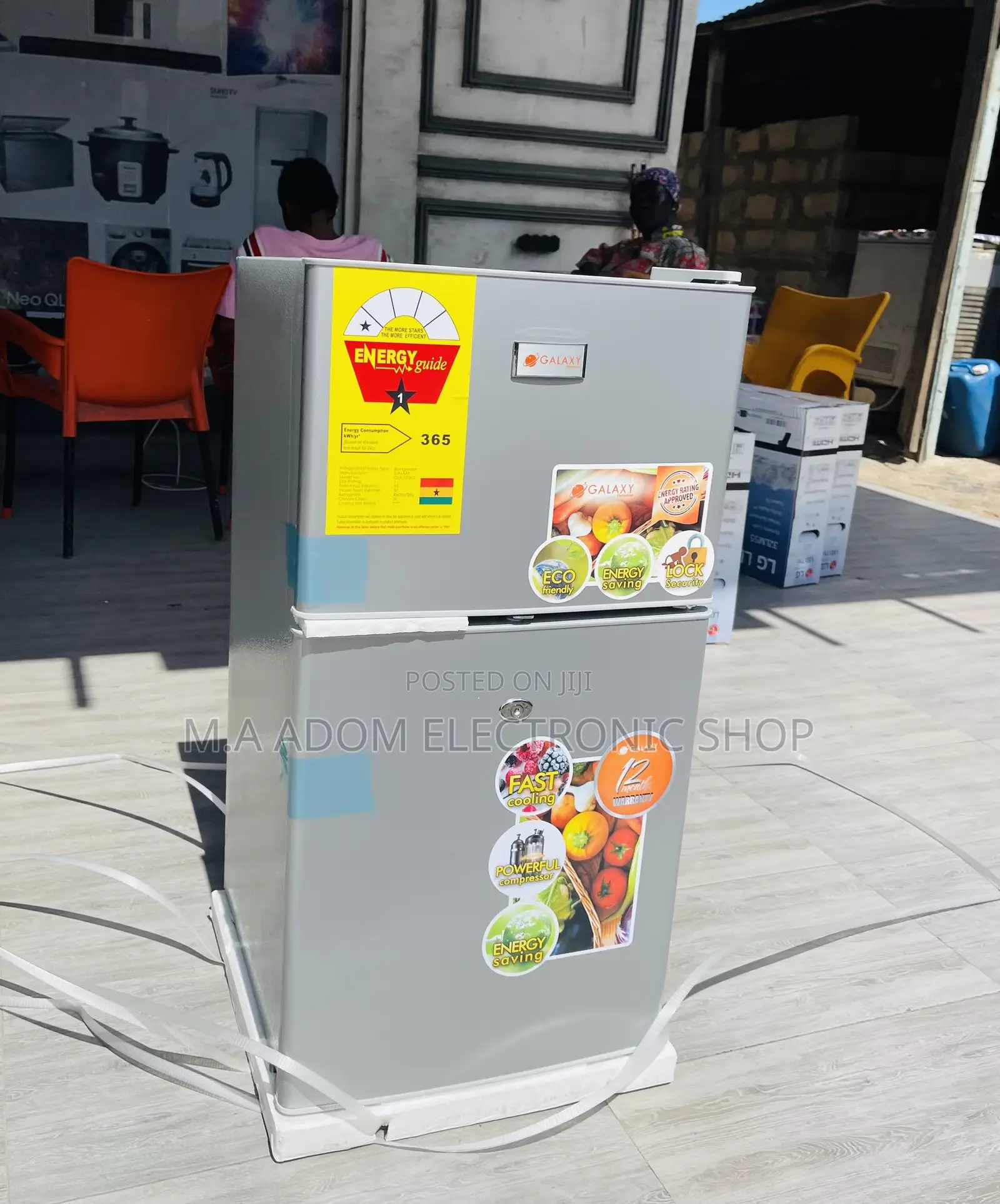 Buy Authentic Galaxy 2 Door Electric Table Top Fridge,Silver