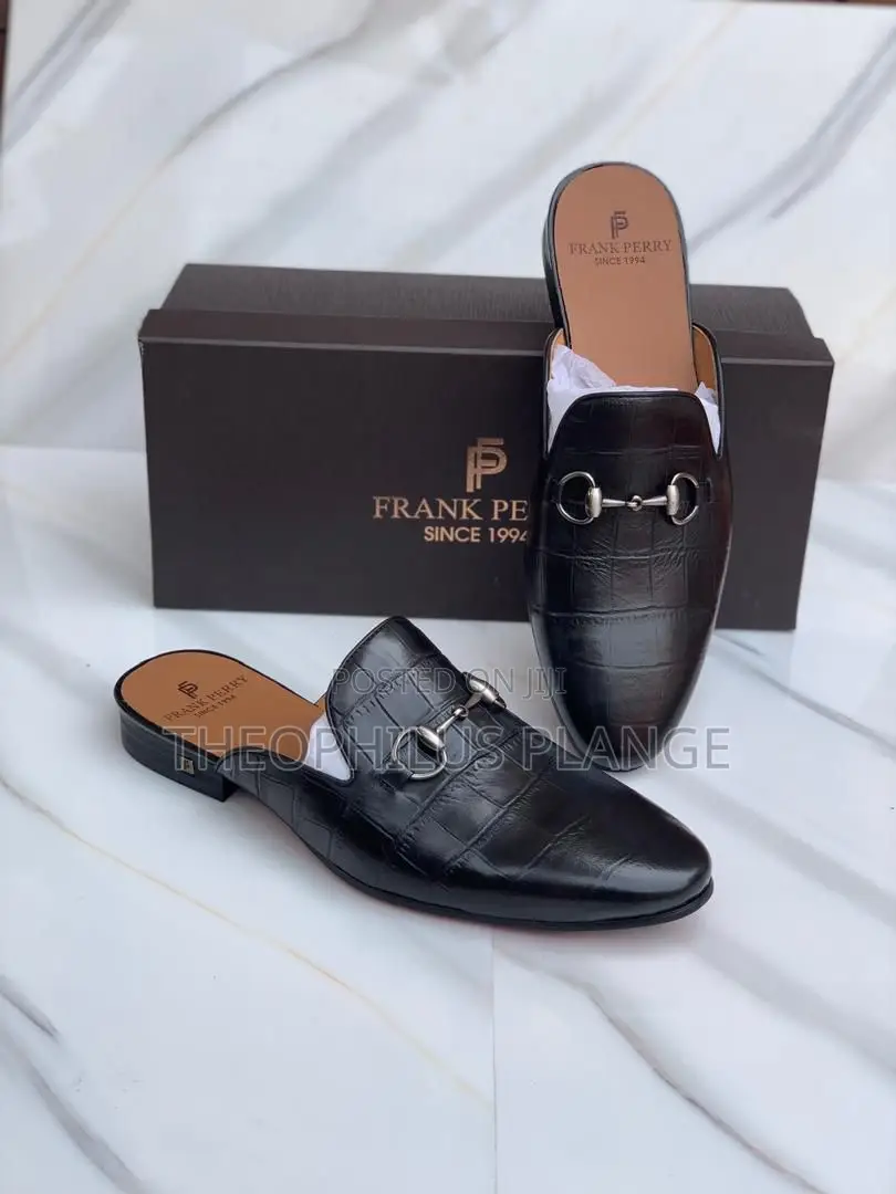 Frank Perry Black Half Shoes Leather