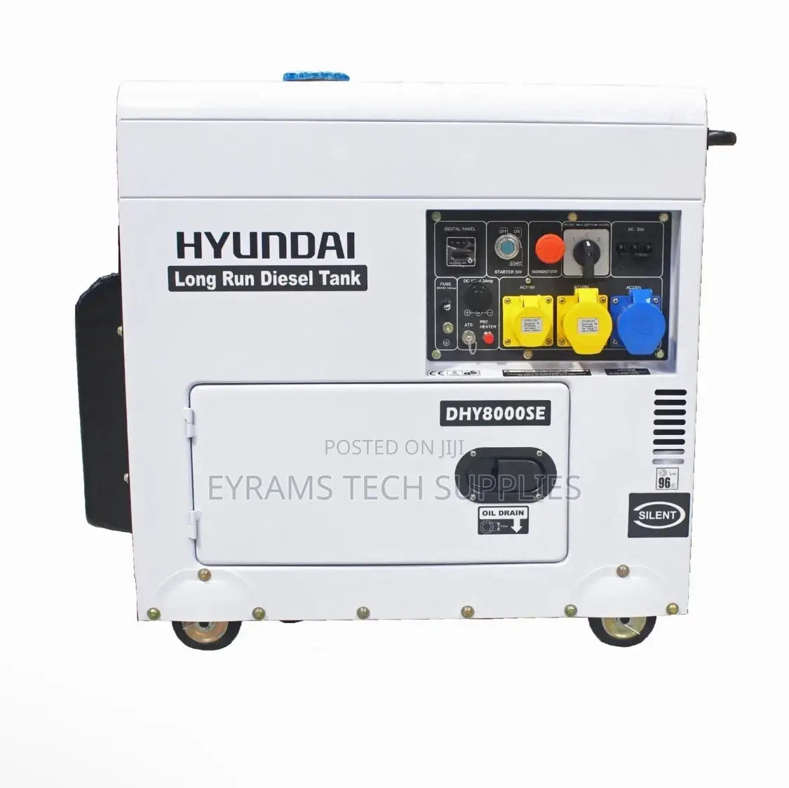 Hyundai Standby Diesel Generator 6kw 7.5kva Silenced