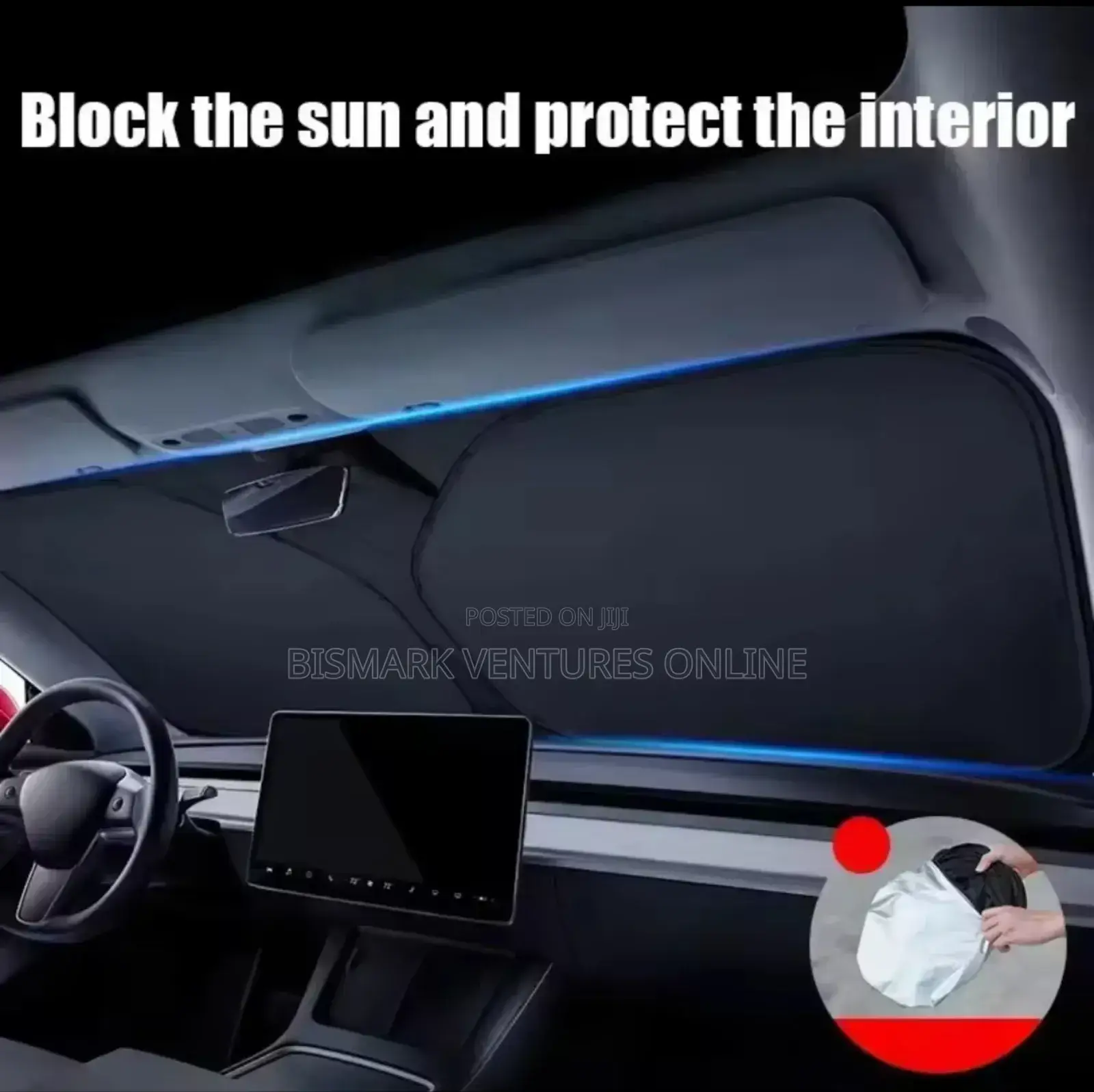 Foldable Car Windshield Sunshade Protection.