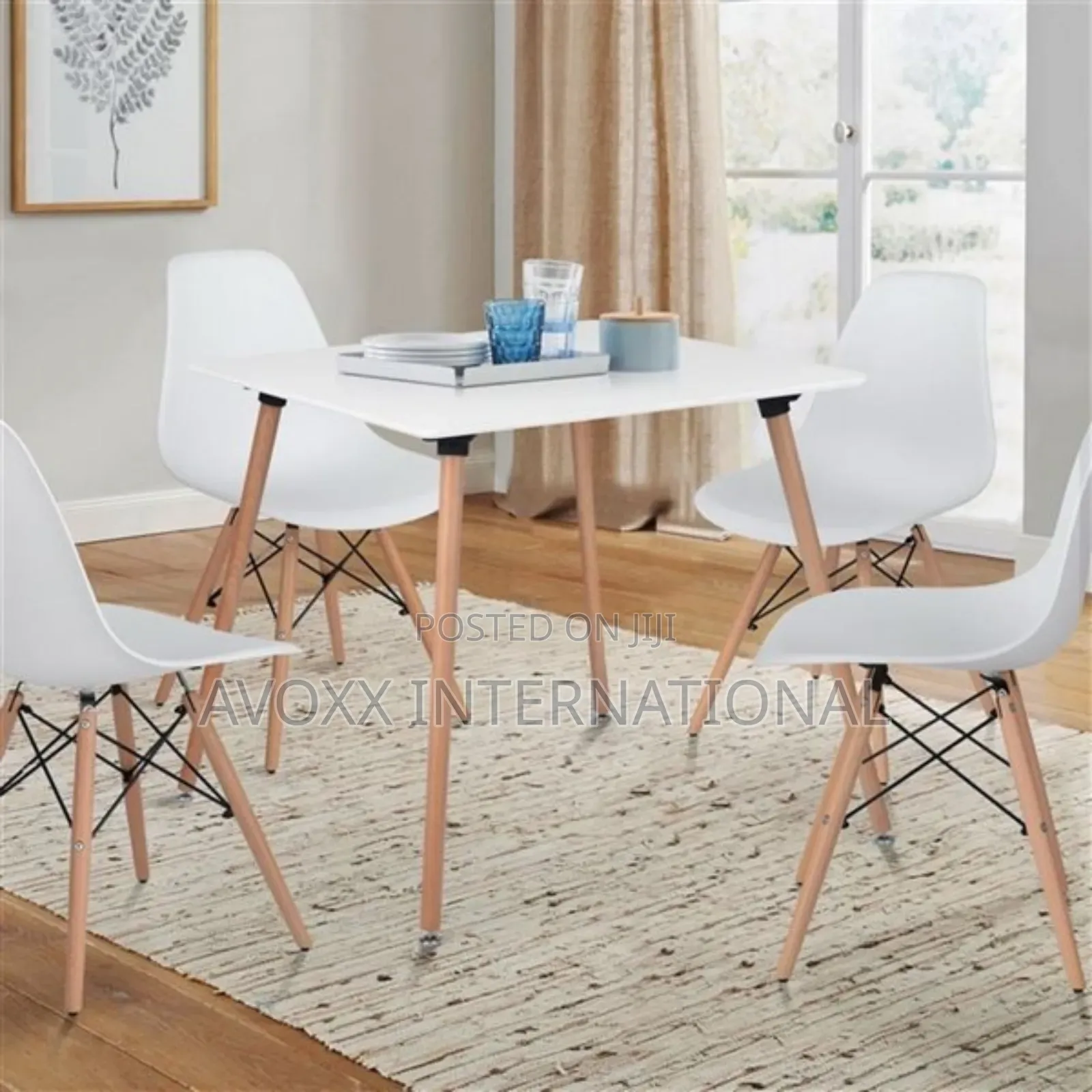 Rokrhomy Casa Rookie Square 31.5-in White Dining Table