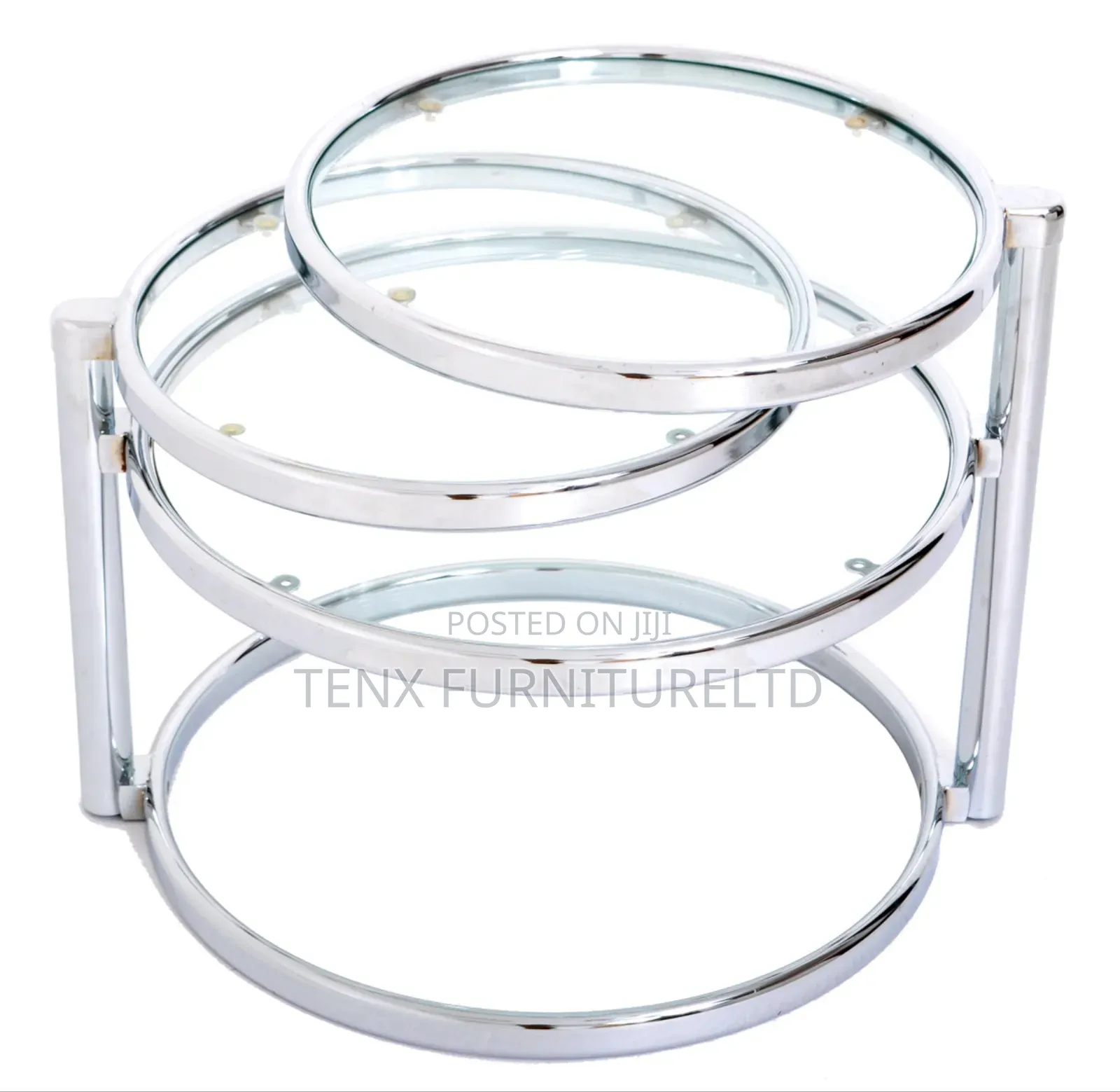 Coffee Table (Rotating) Glass ) Steel